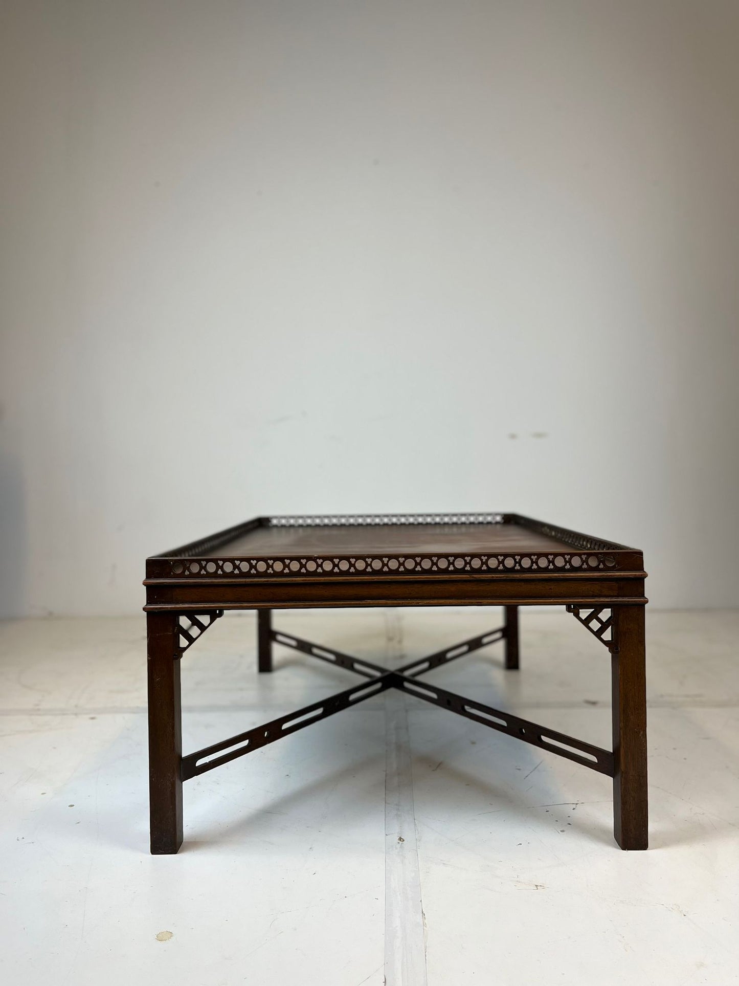 Mahogany Chinese Chippendale Style Cocktail Table