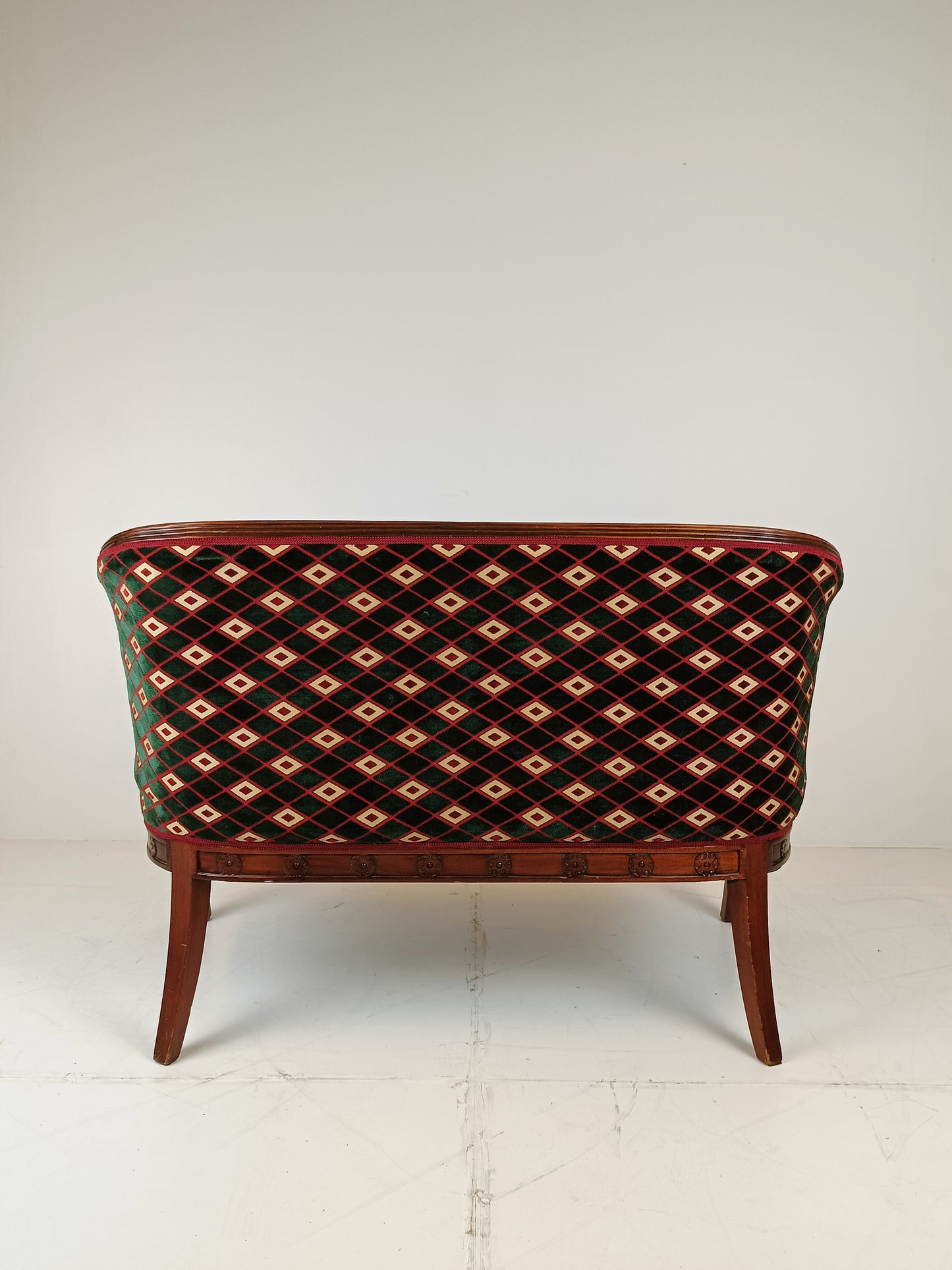 Neoclassical Lacquered Carved Swan Bench