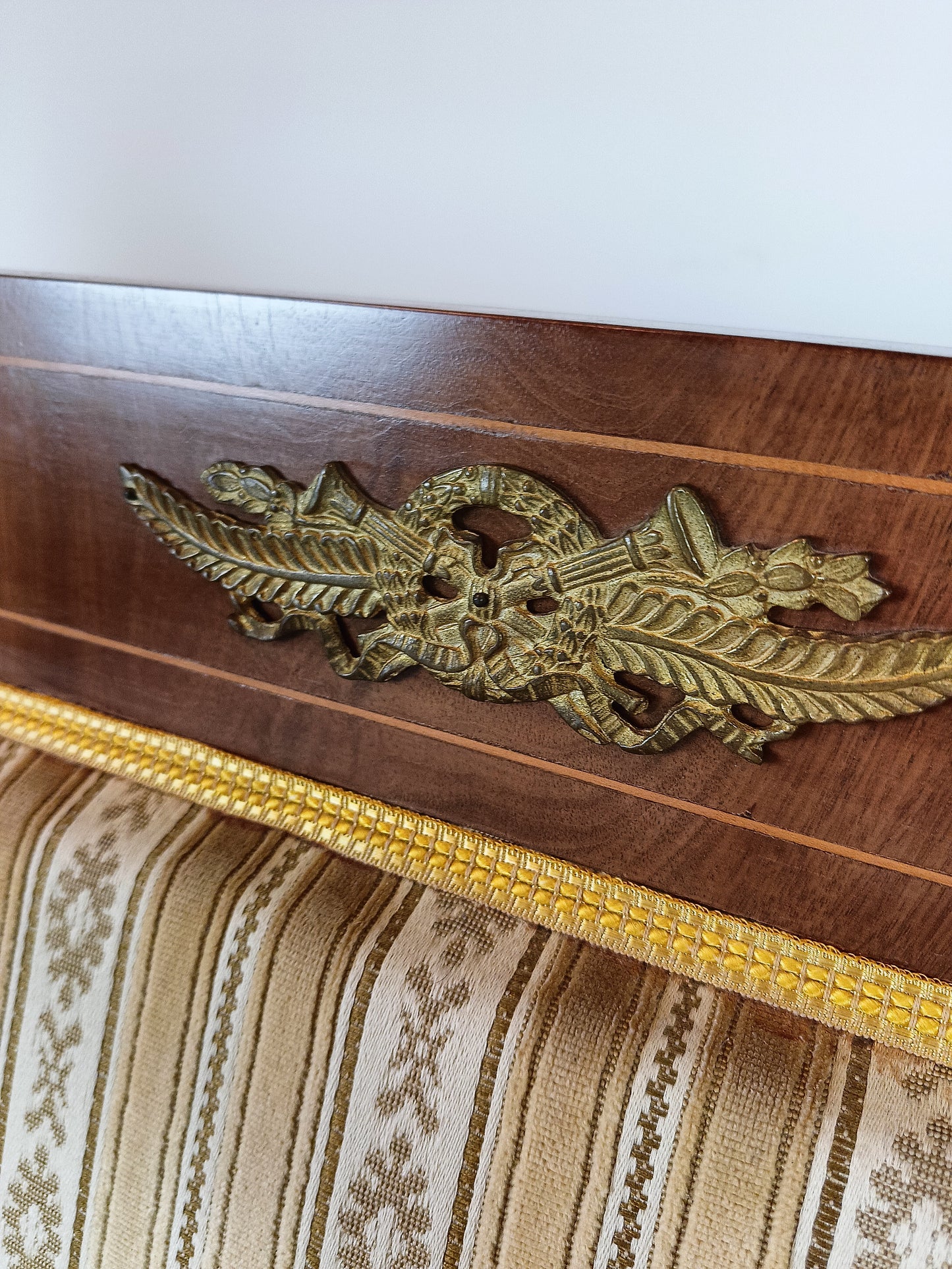 French Antique Empire Sofa/ Hall Bench