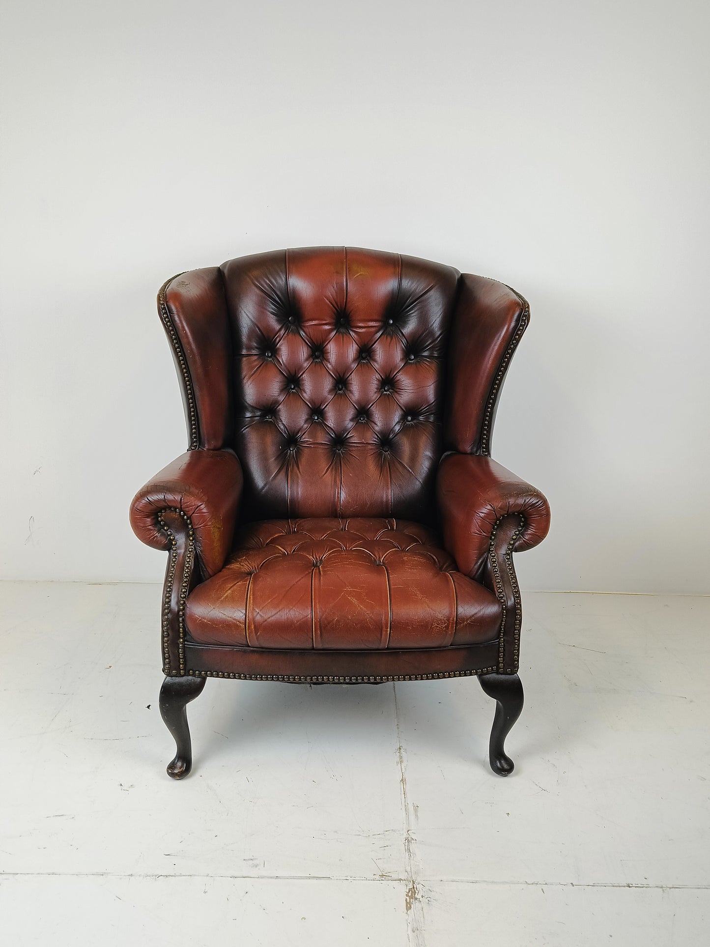 Leather Chesterfield Wingchair