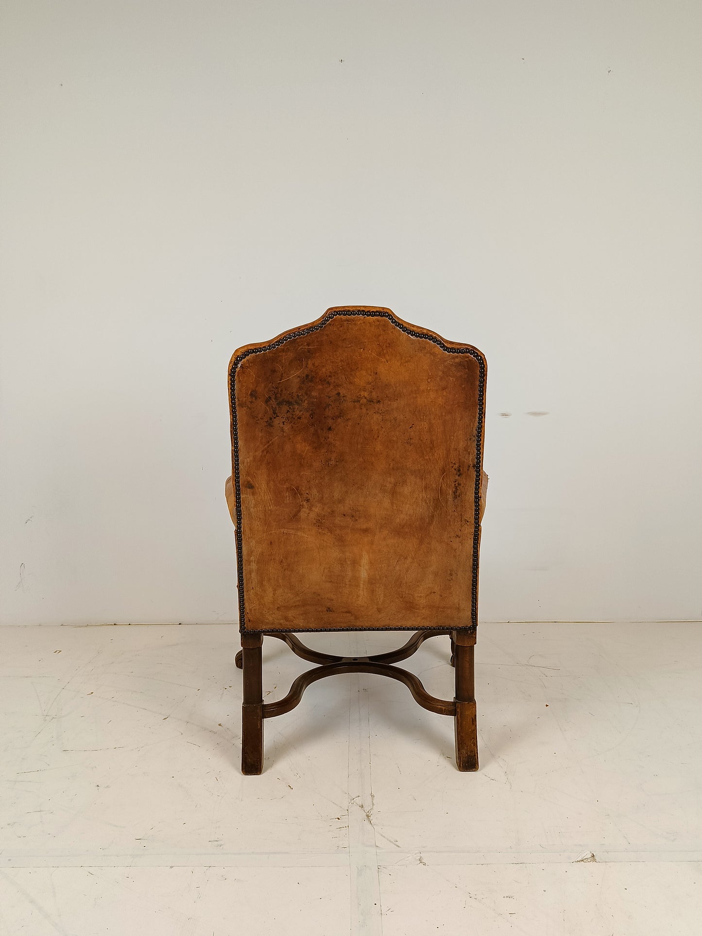 Chippendale Sheep Leather Arm Chair