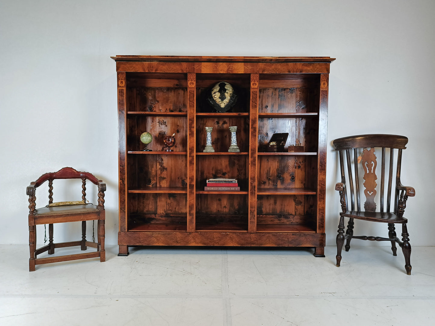 Antique Open Book Cabinet