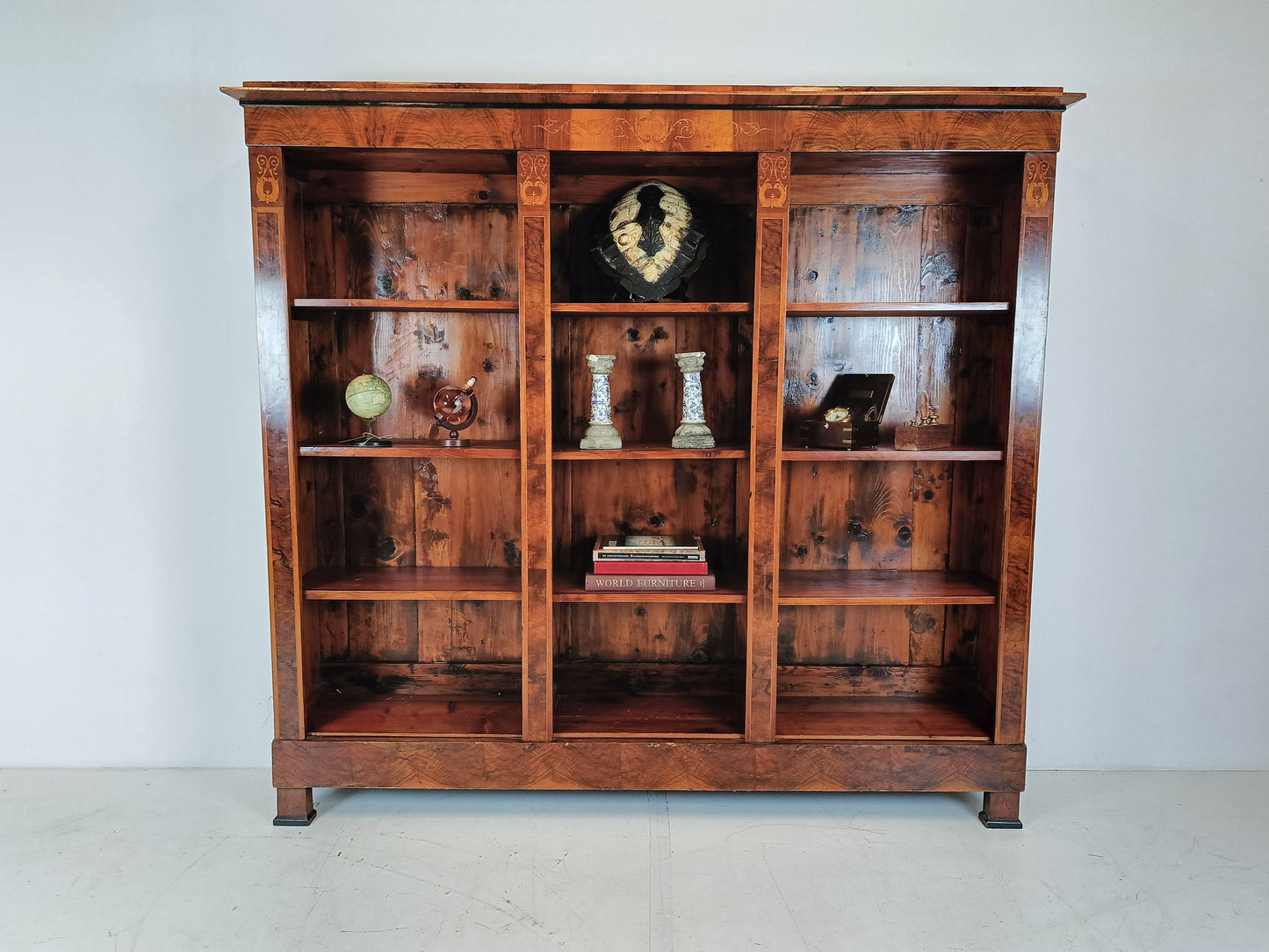 Antique Open Book Cabinet