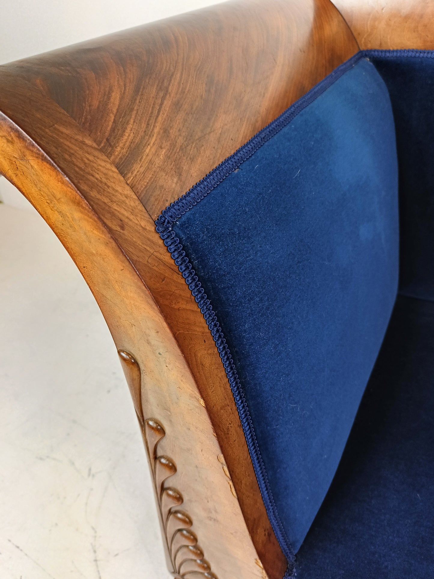 Blue Biedermeier Sofa