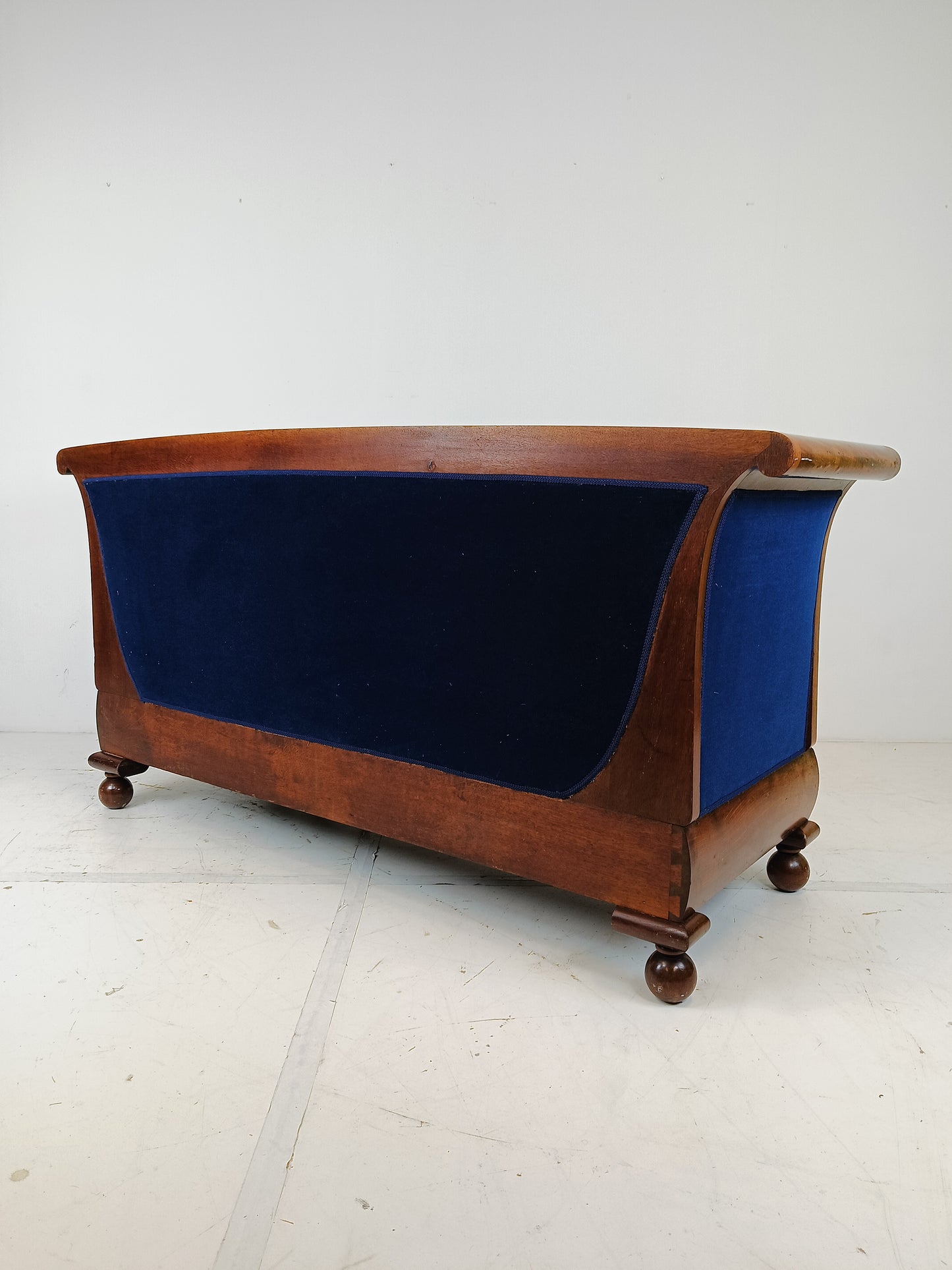 Blue Biedermeier Sofa