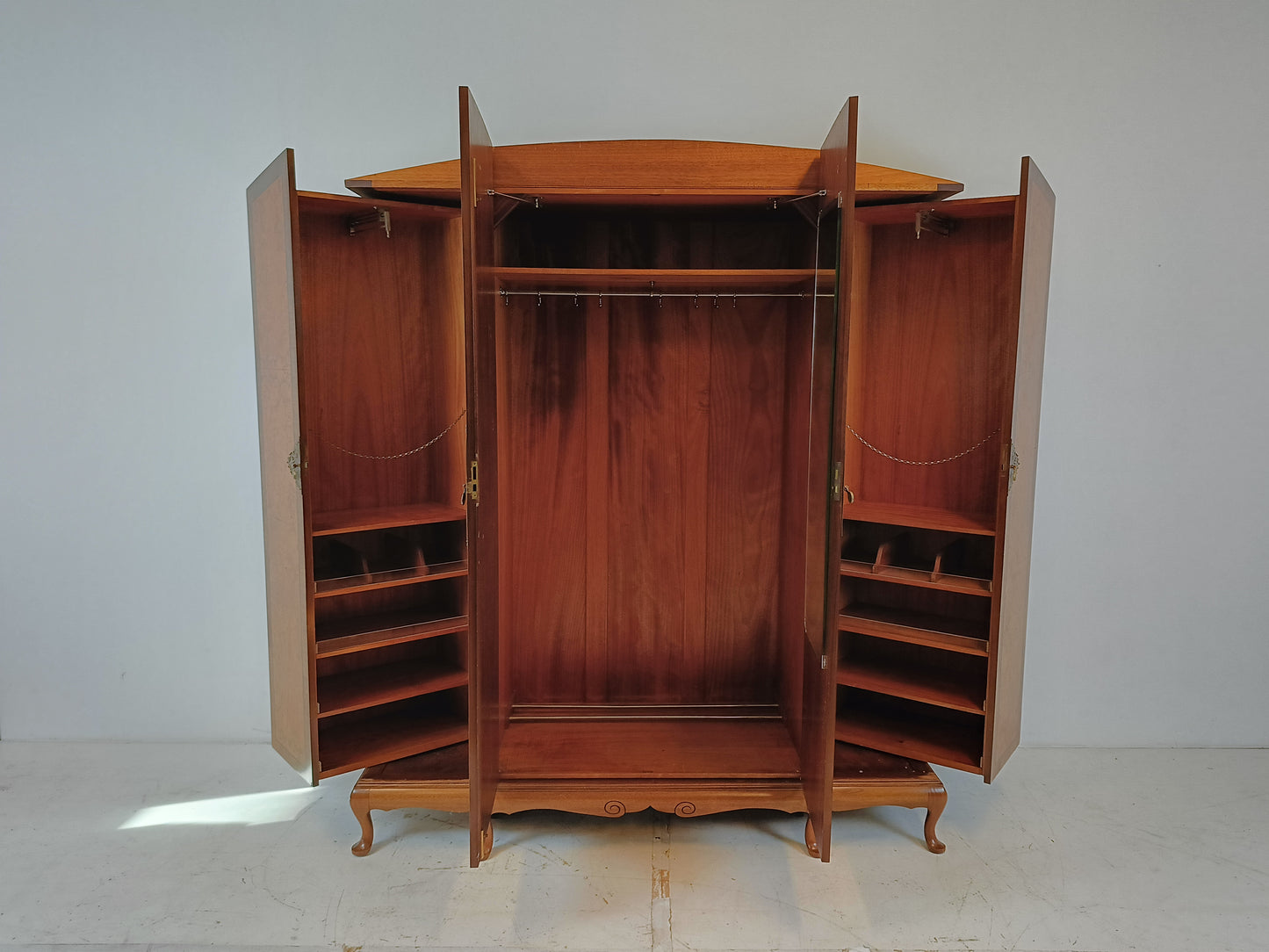 English Burr Walnut Large Waring and Gillow Wardrobe