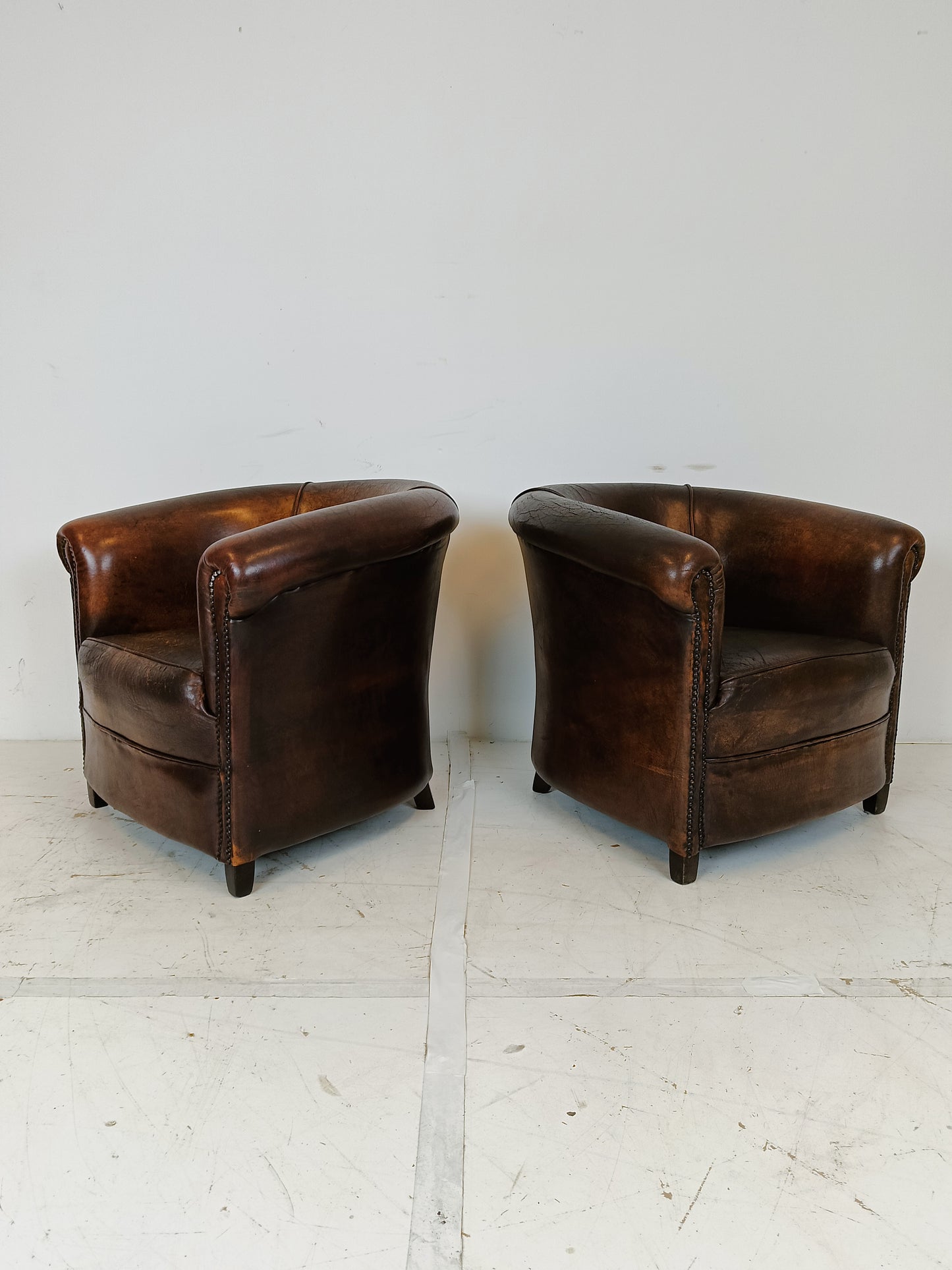 Excellent Set Of Sheep Leather Chairs