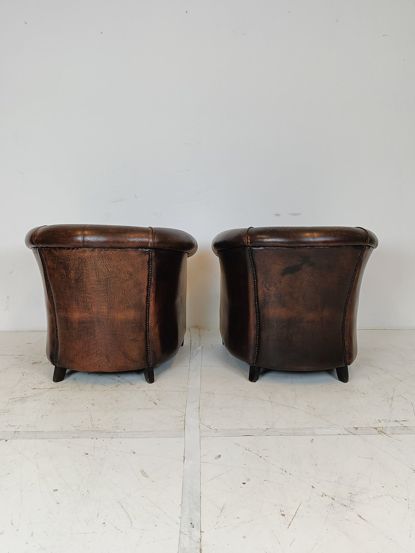 Excellent Set Of Sheep Leather Chairs