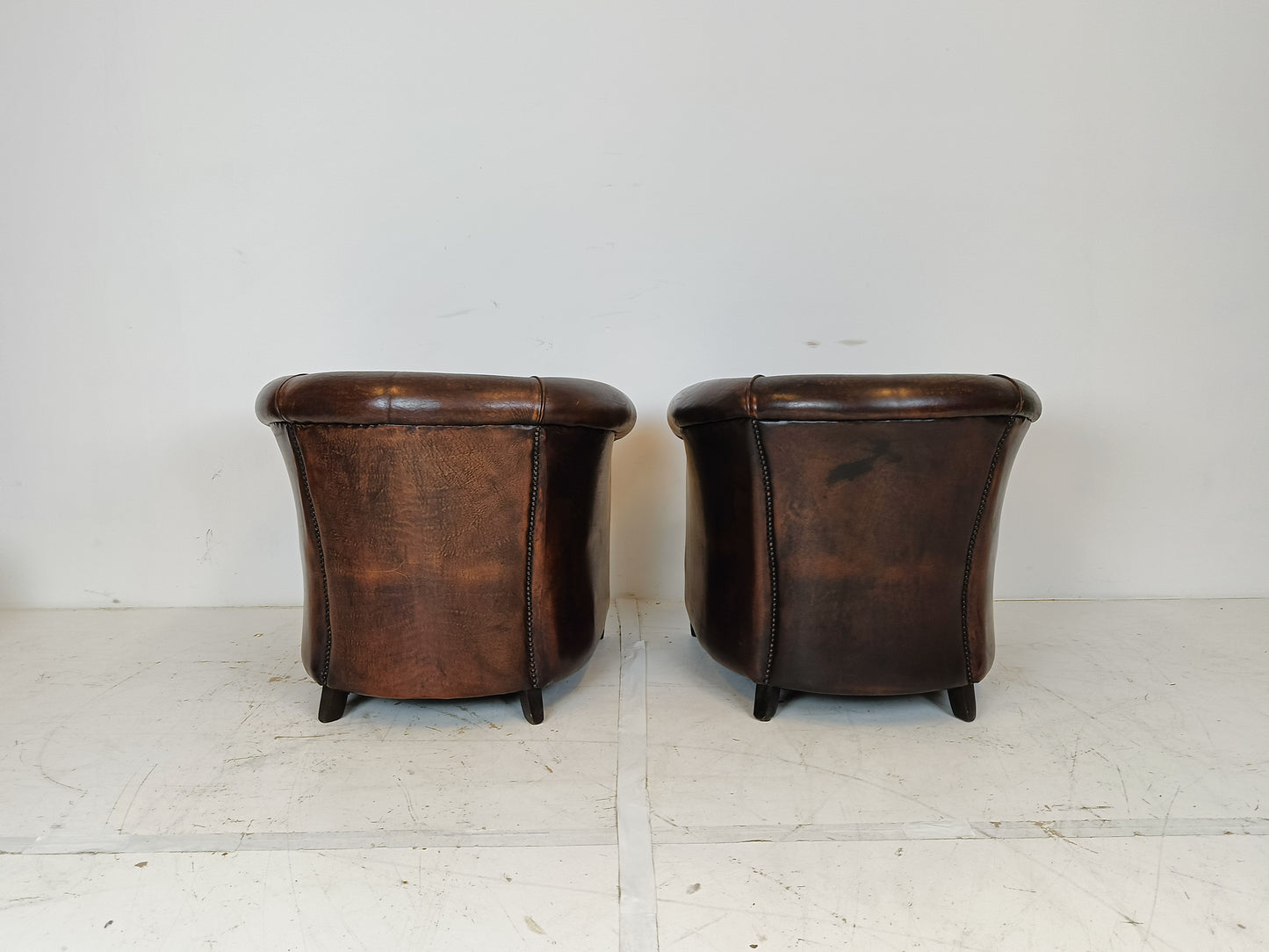 Excellent Set Of Sheep Leather Chairs