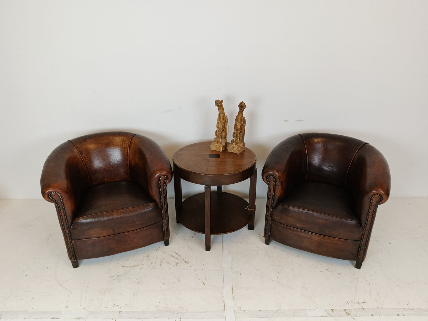 Excellent Set Of Sheep Leather Chairs