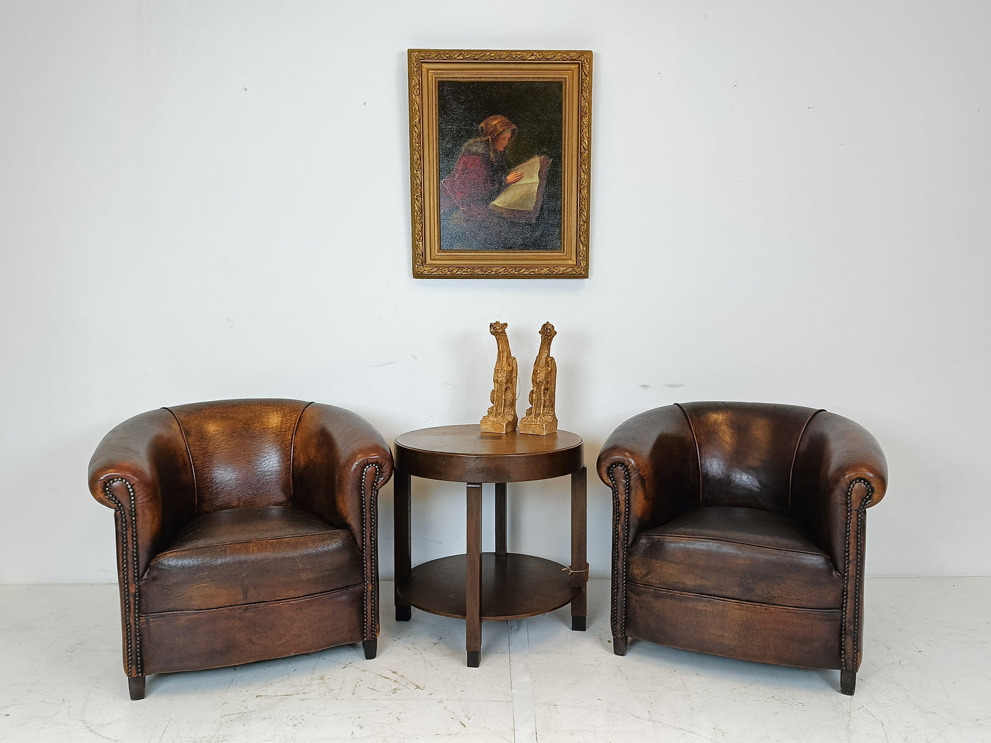 Excellent Set Of Sheep Leather Chairs