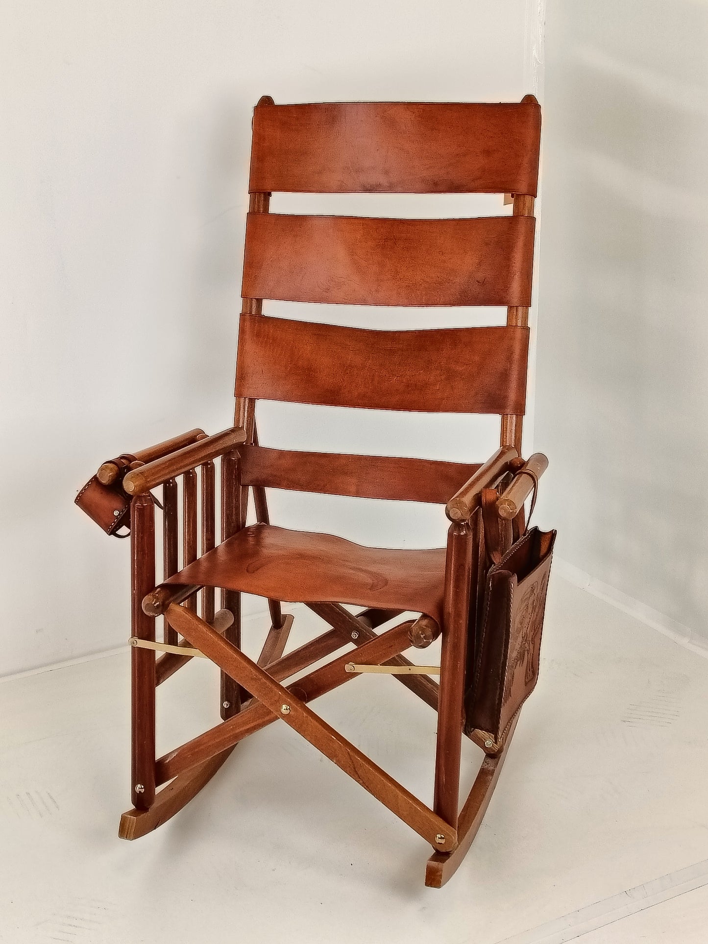 Safari Rocking Chair With Leather