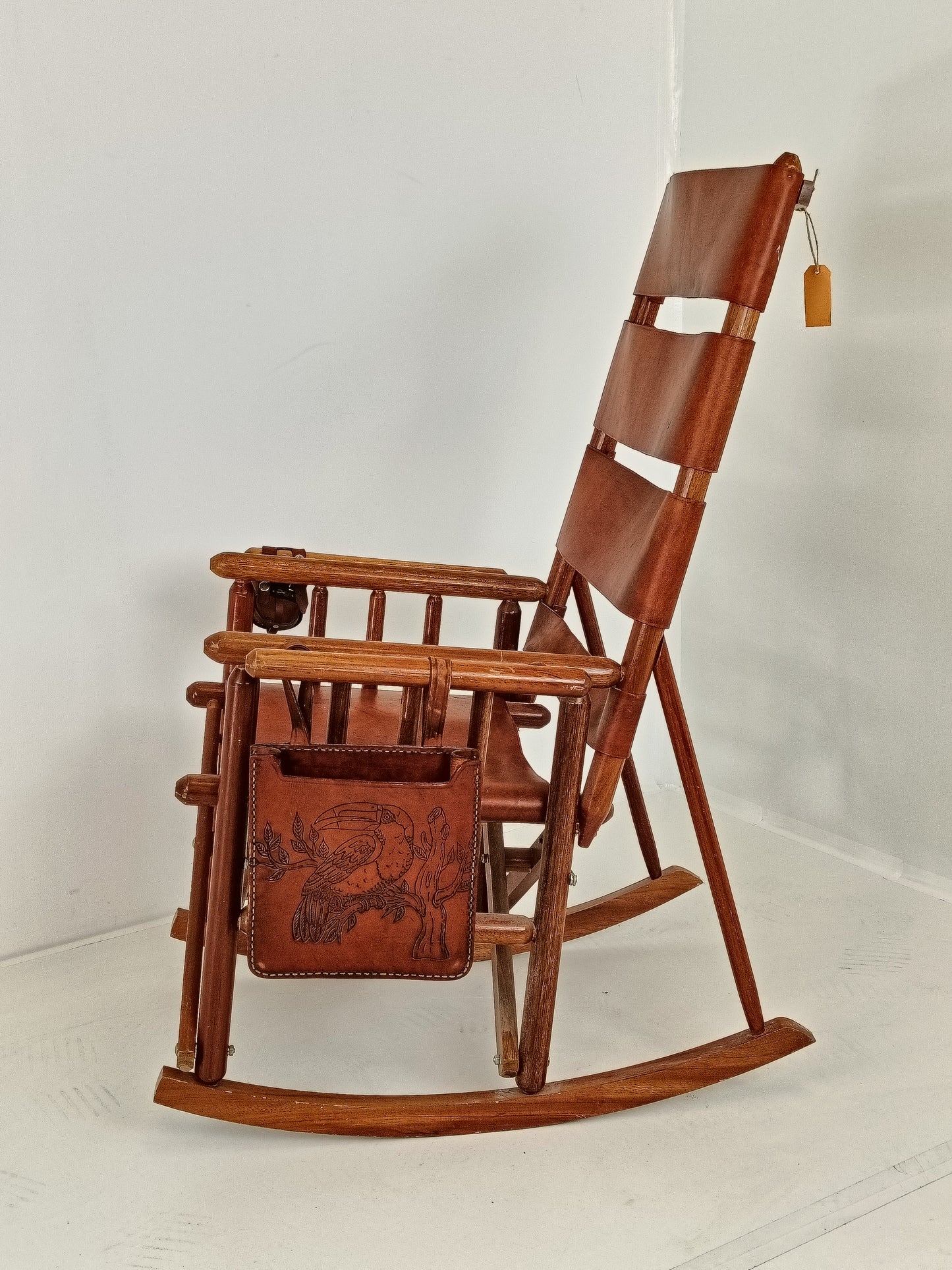 Safari Rocking Chair With Leather