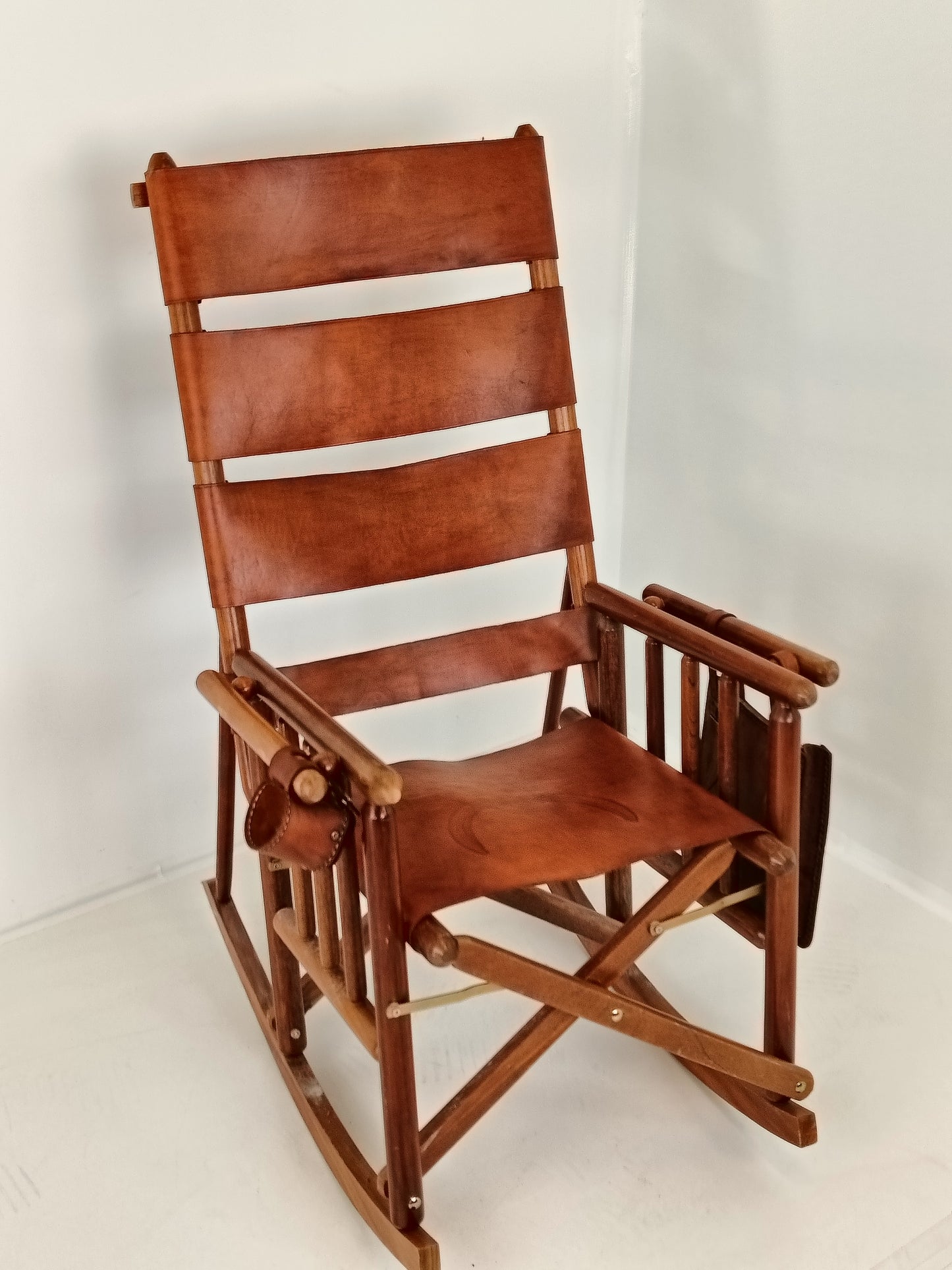 Safari Rocking Chair With Leather
