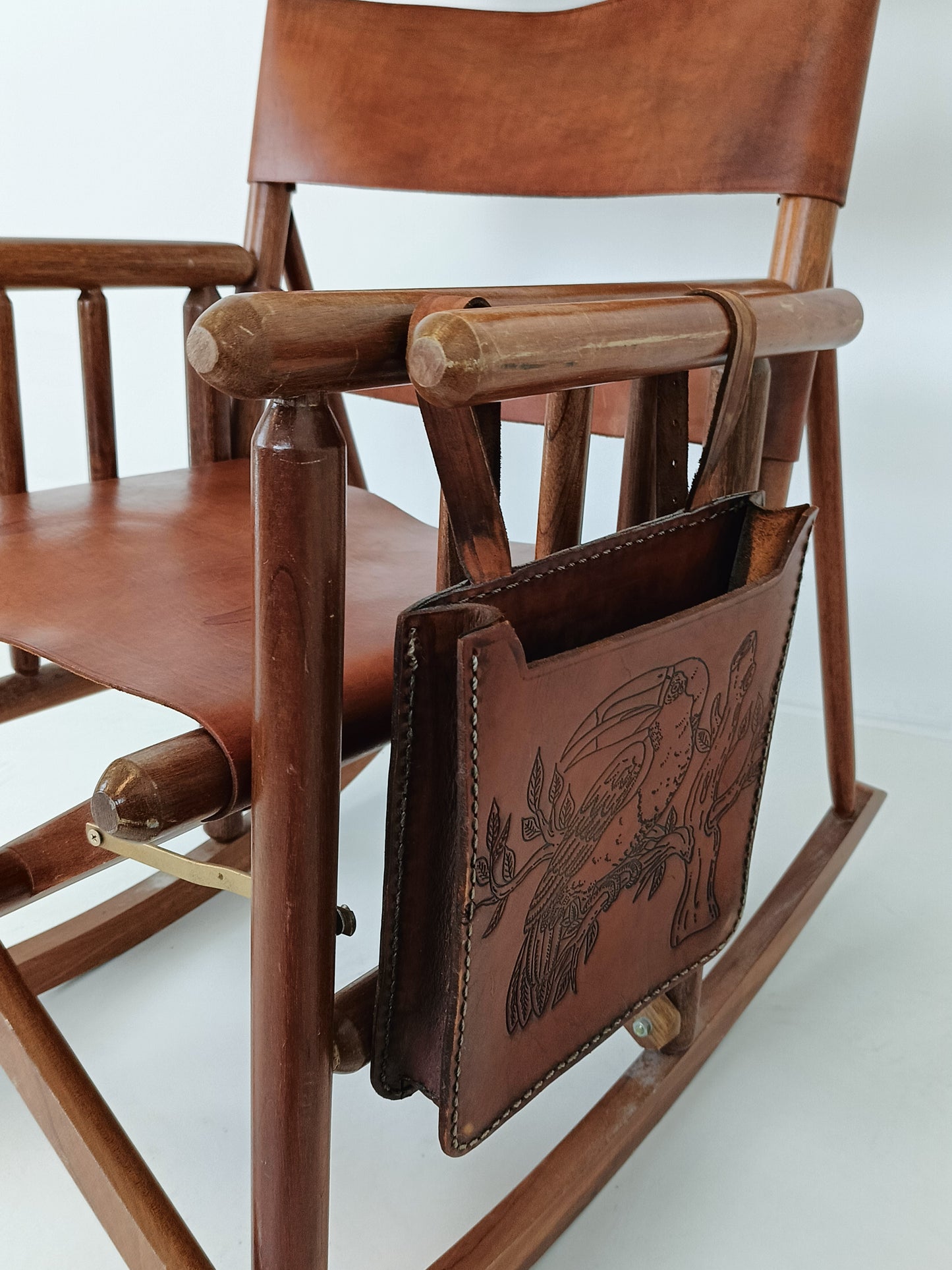 Safari Rocking Chair With Leather