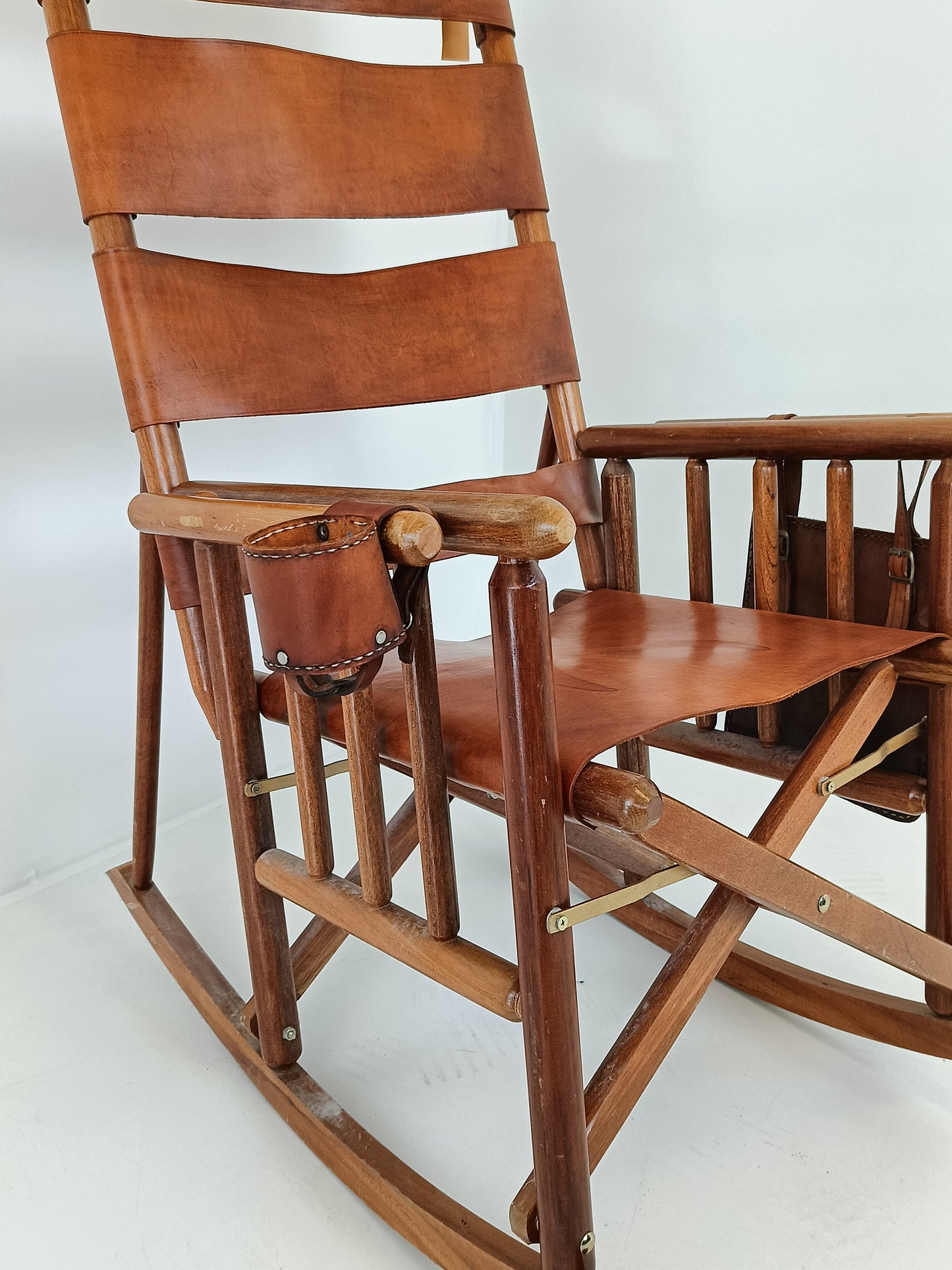 Safari Rocking Chair With Leather