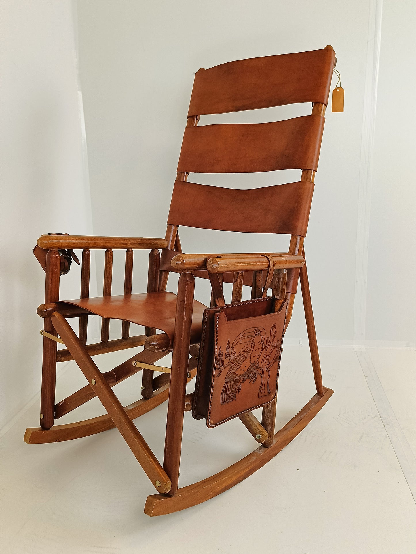 Safari Rocking Chair With Leather
