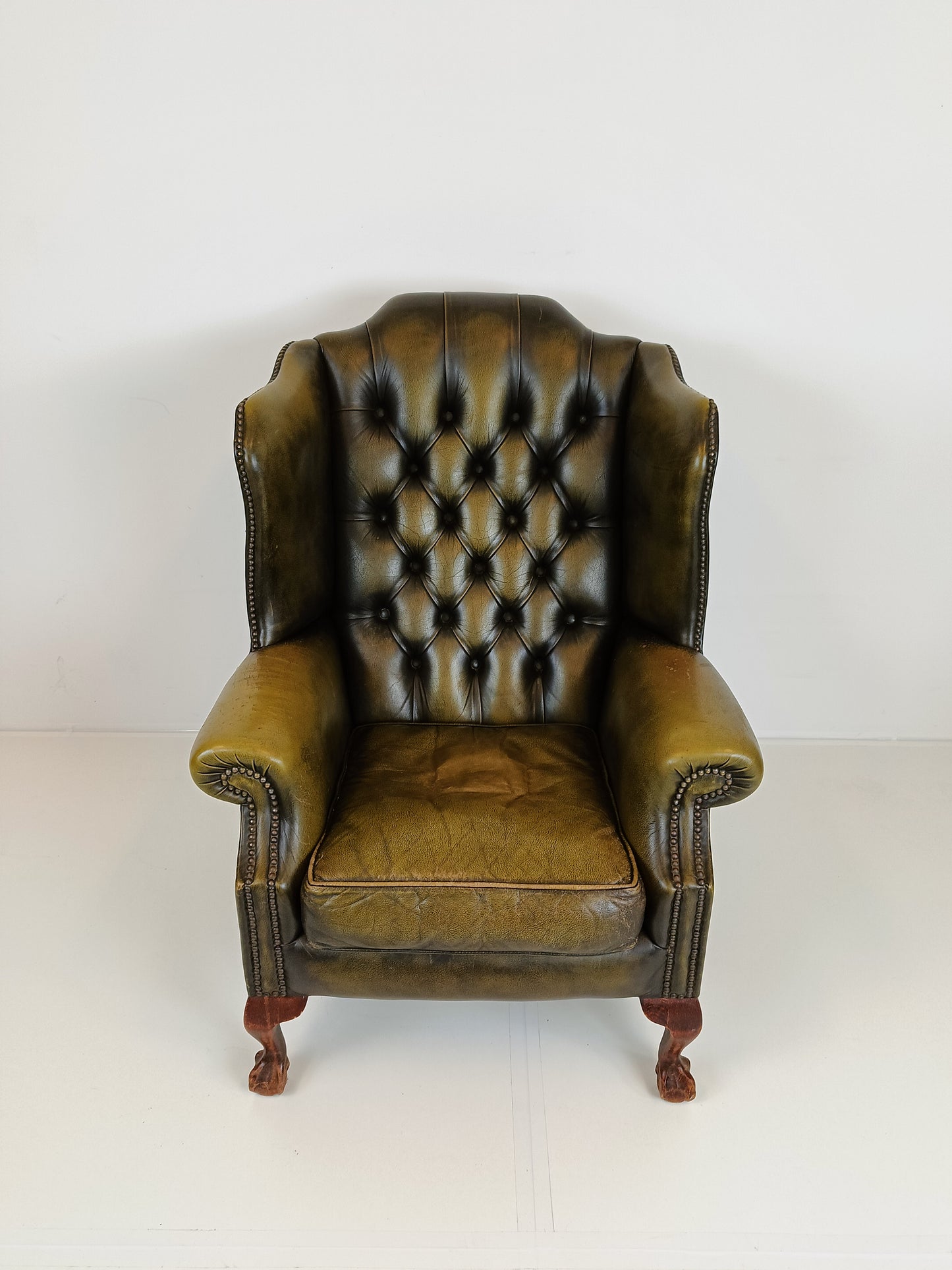 Green Chesterfield Lounge Chairs
