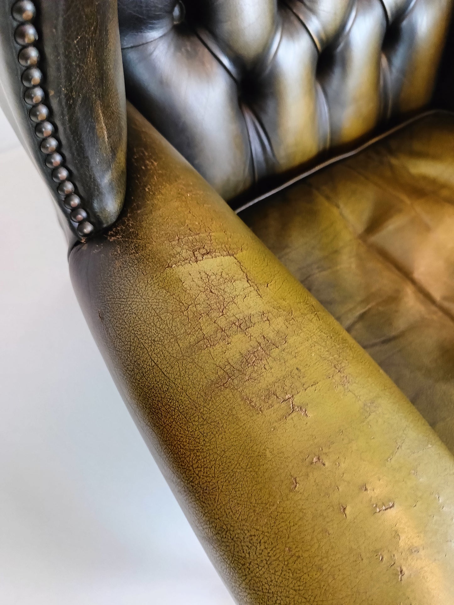 Green Chesterfield Lounge Chairs