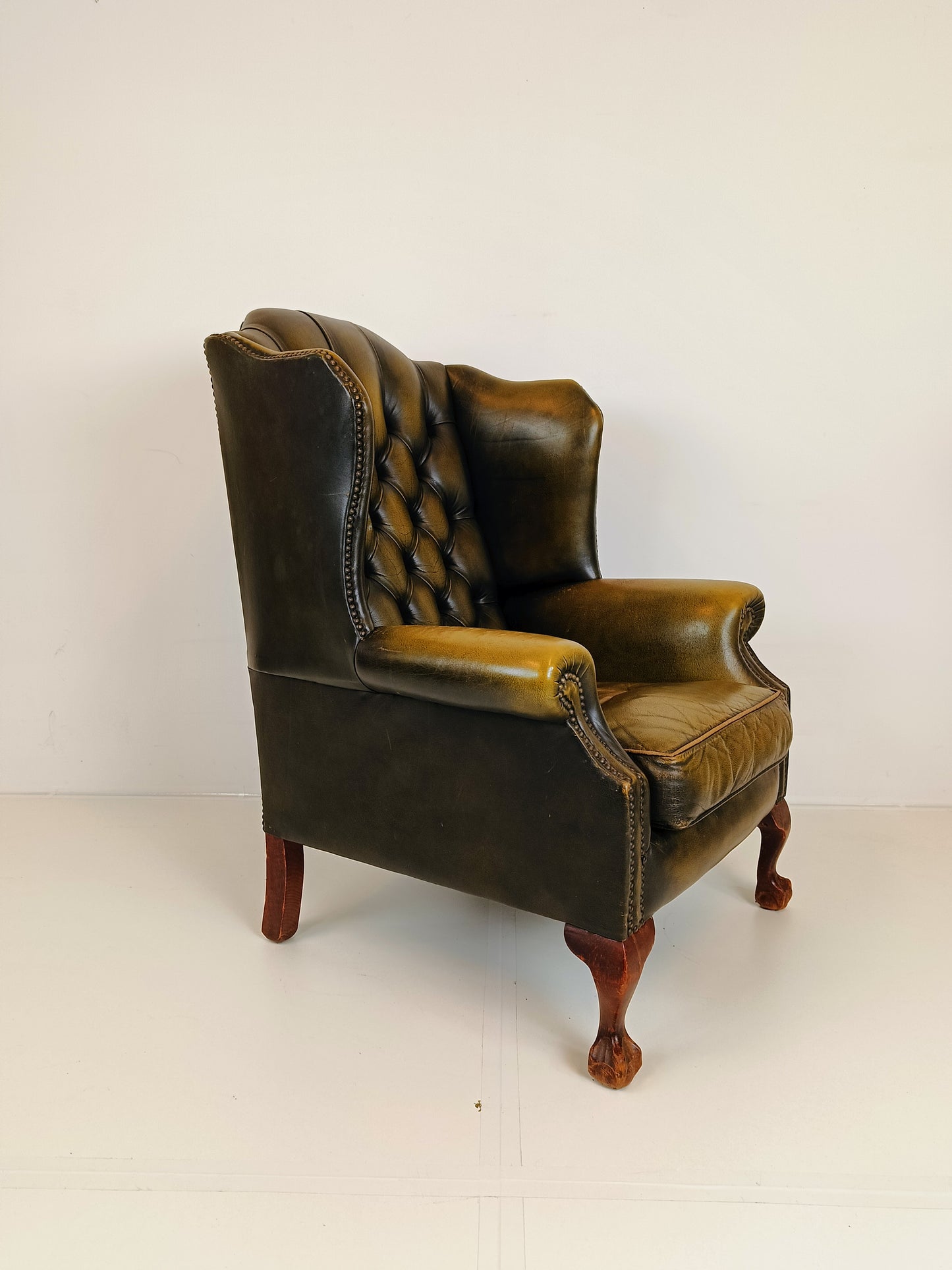 Green Chesterfield Lounge Chairs