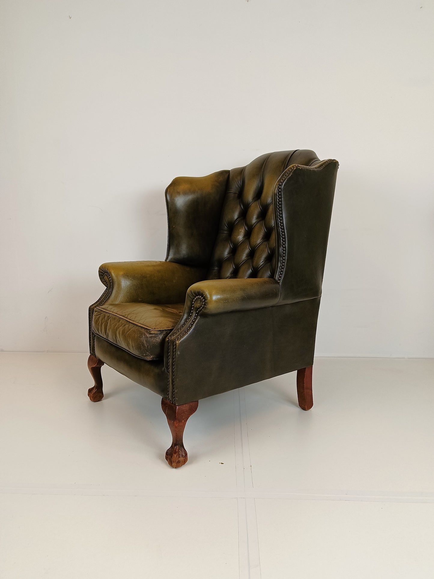 Green Chesterfield Lounge Chairs