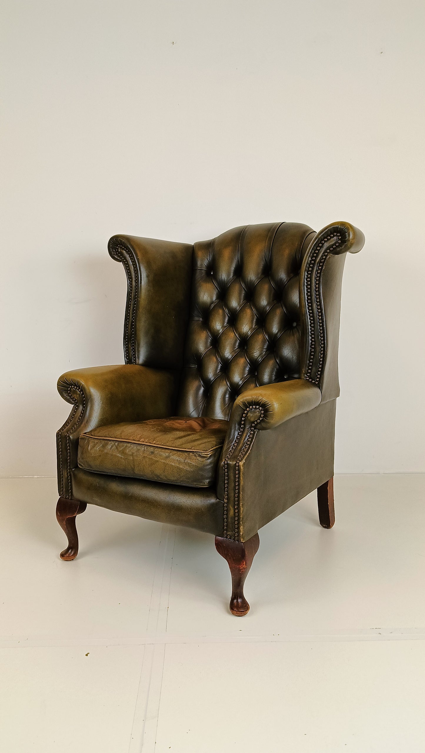 Green Chesterfield Lounge Chairs