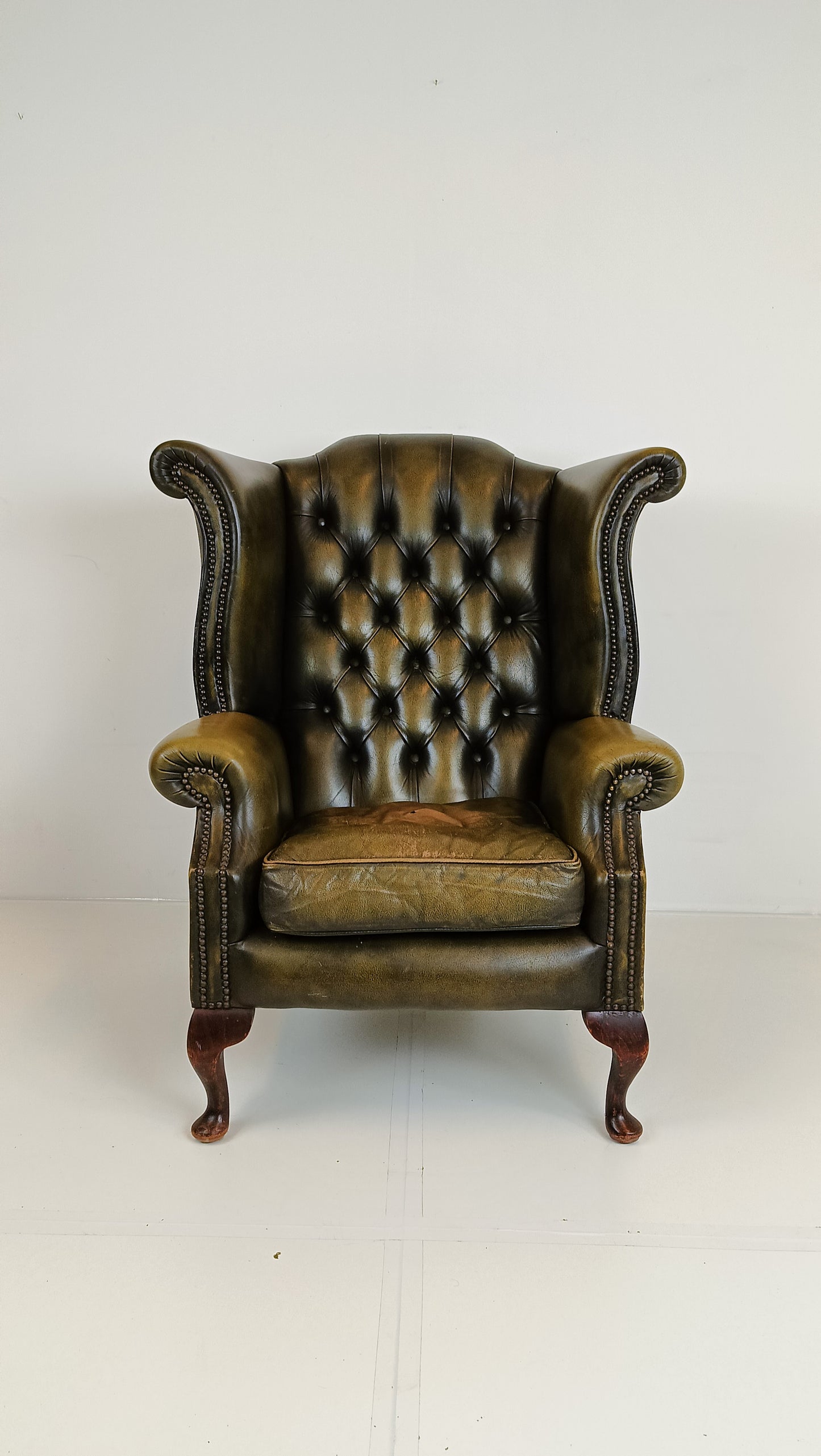 Green Chesterfield Lounge Chairs
