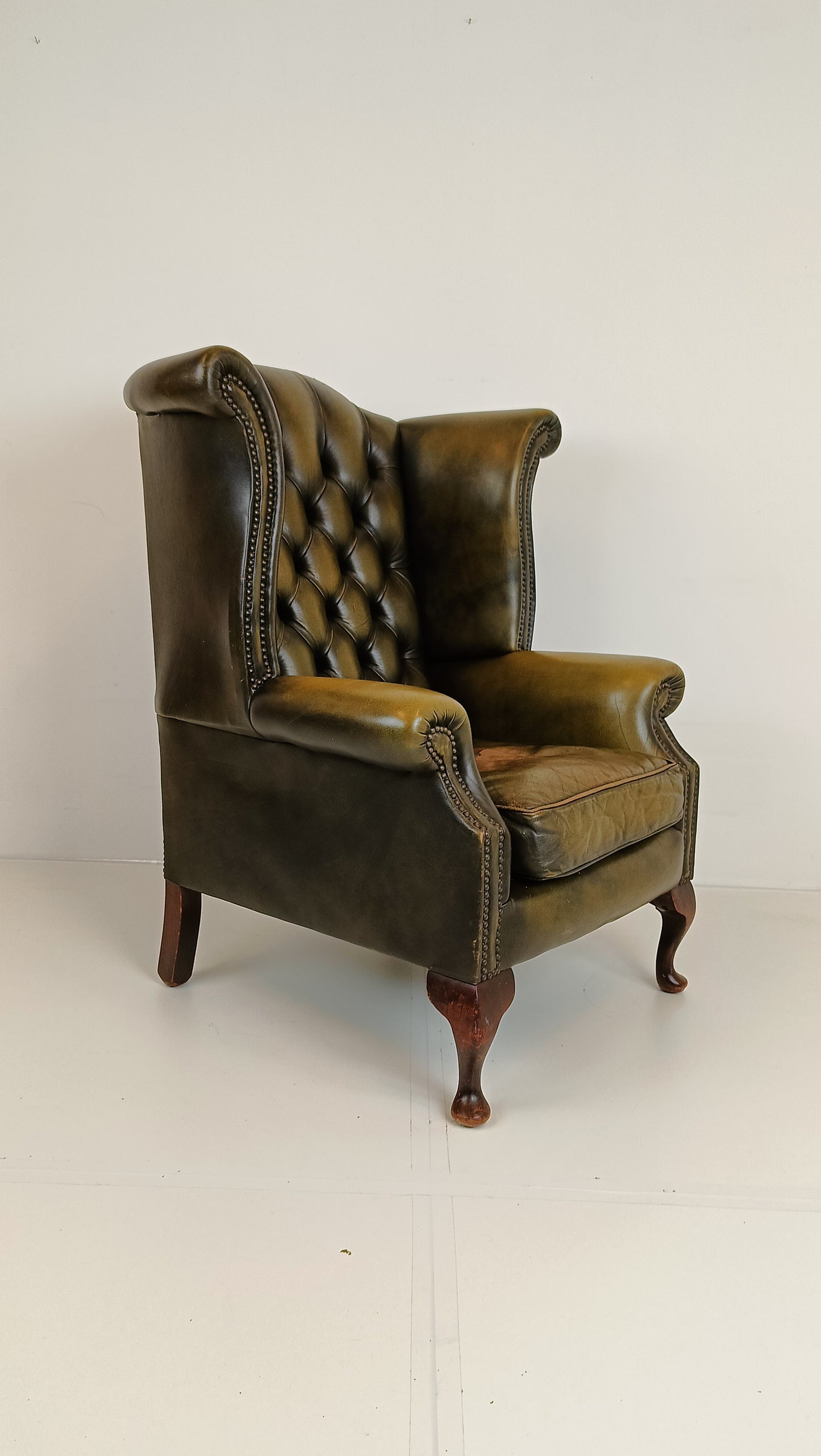 Green Chesterfield Lounge Chairs