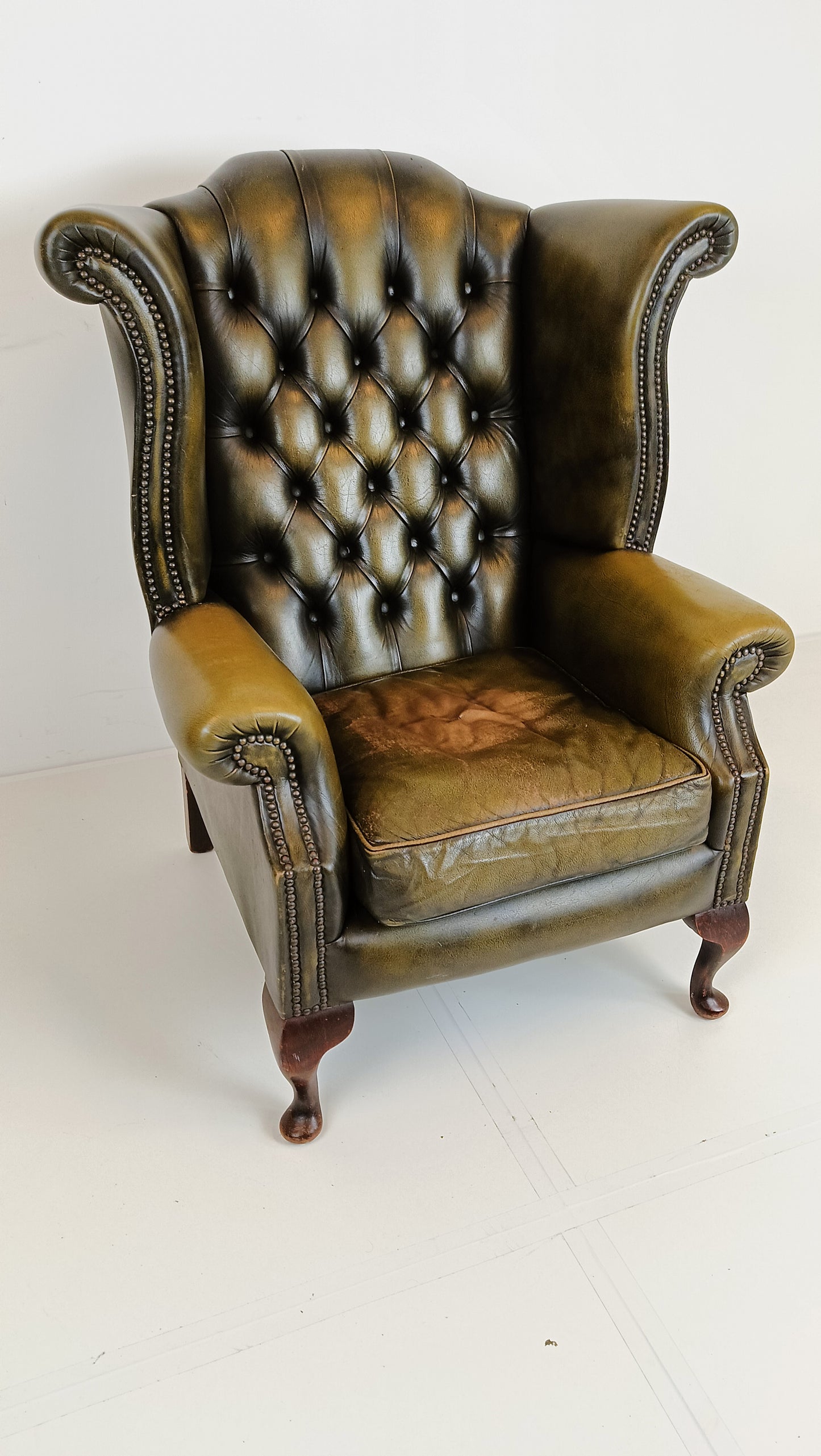 Green Chesterfield Lounge Chairs