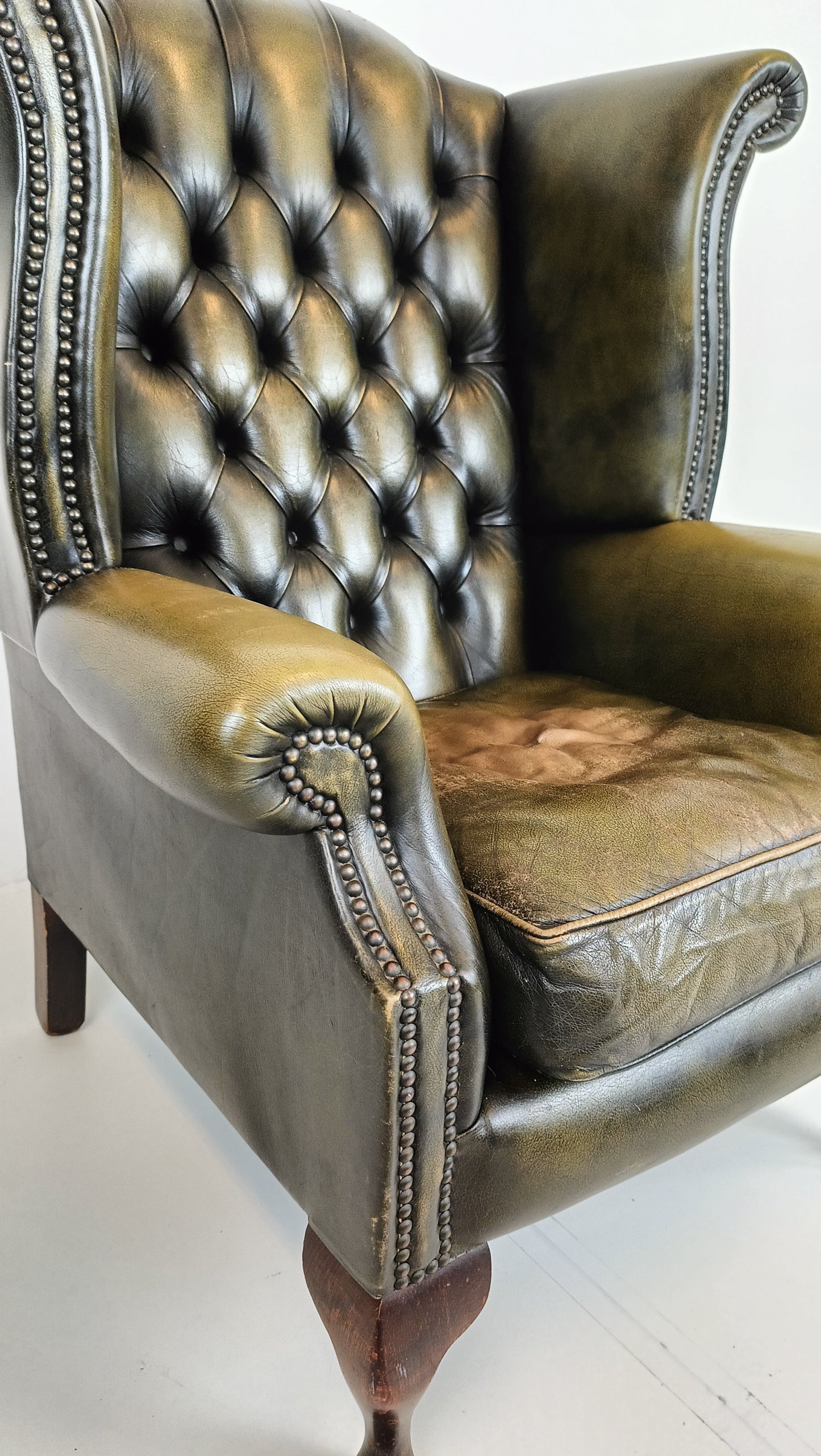 Green Chesterfield Lounge Chairs
