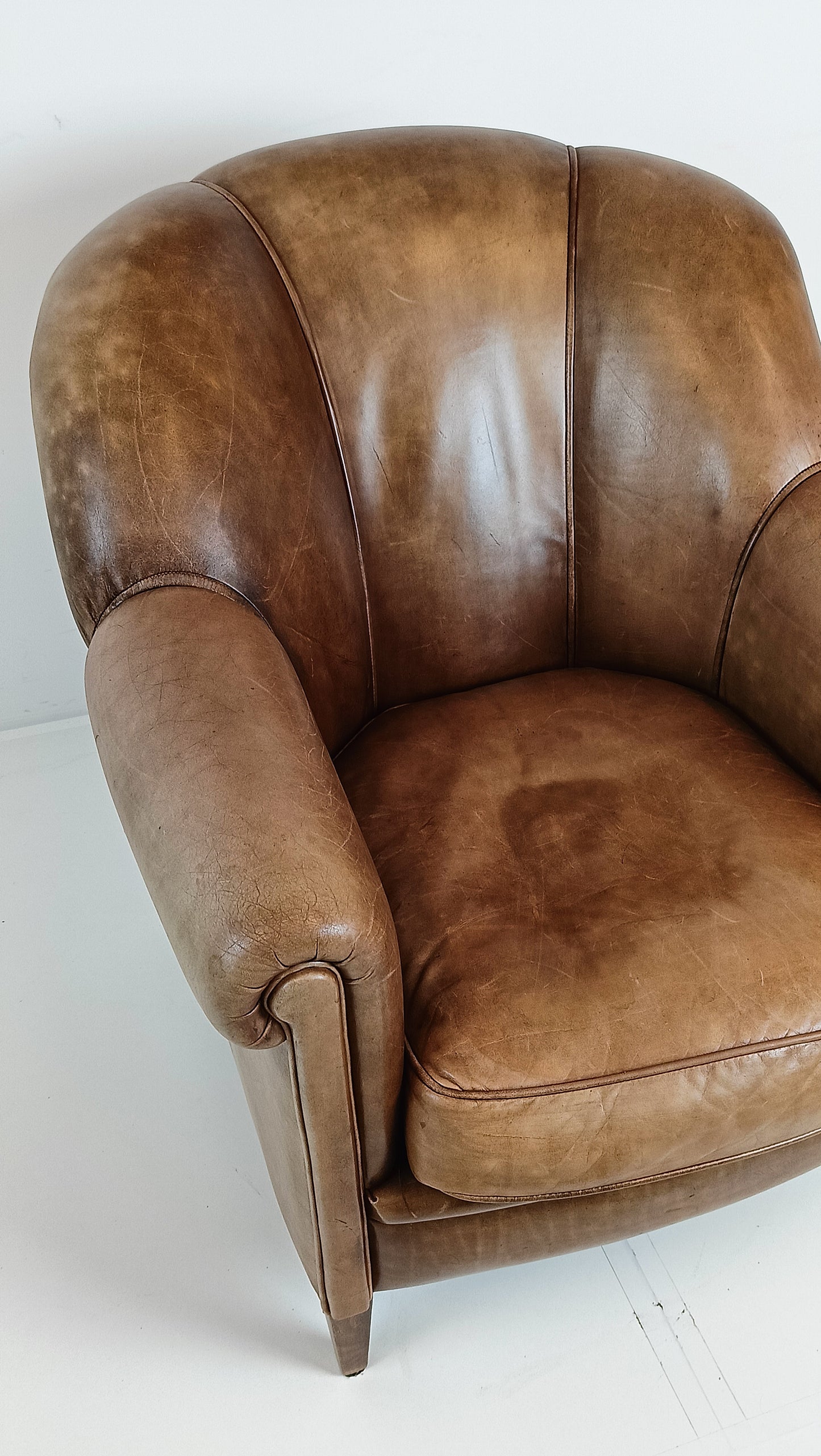 Bovine Leather Arm Chair
