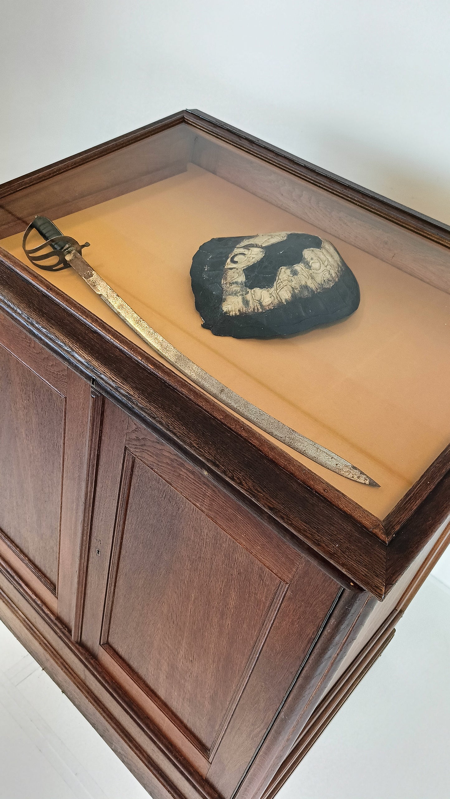 Antique Museum Display Cabinet