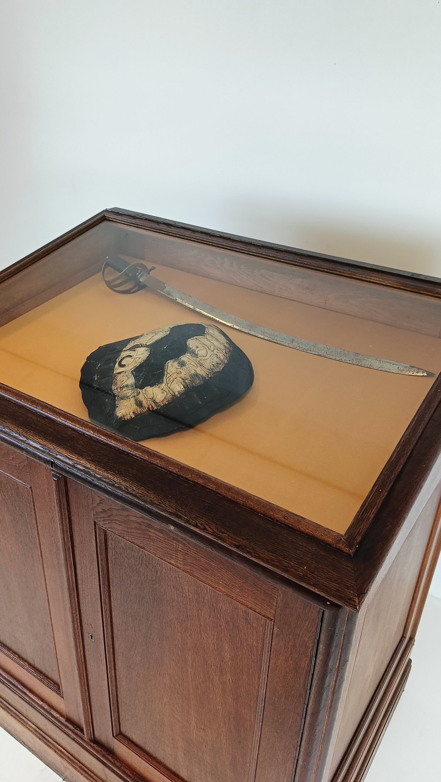 Antique Museum Display Cabinet