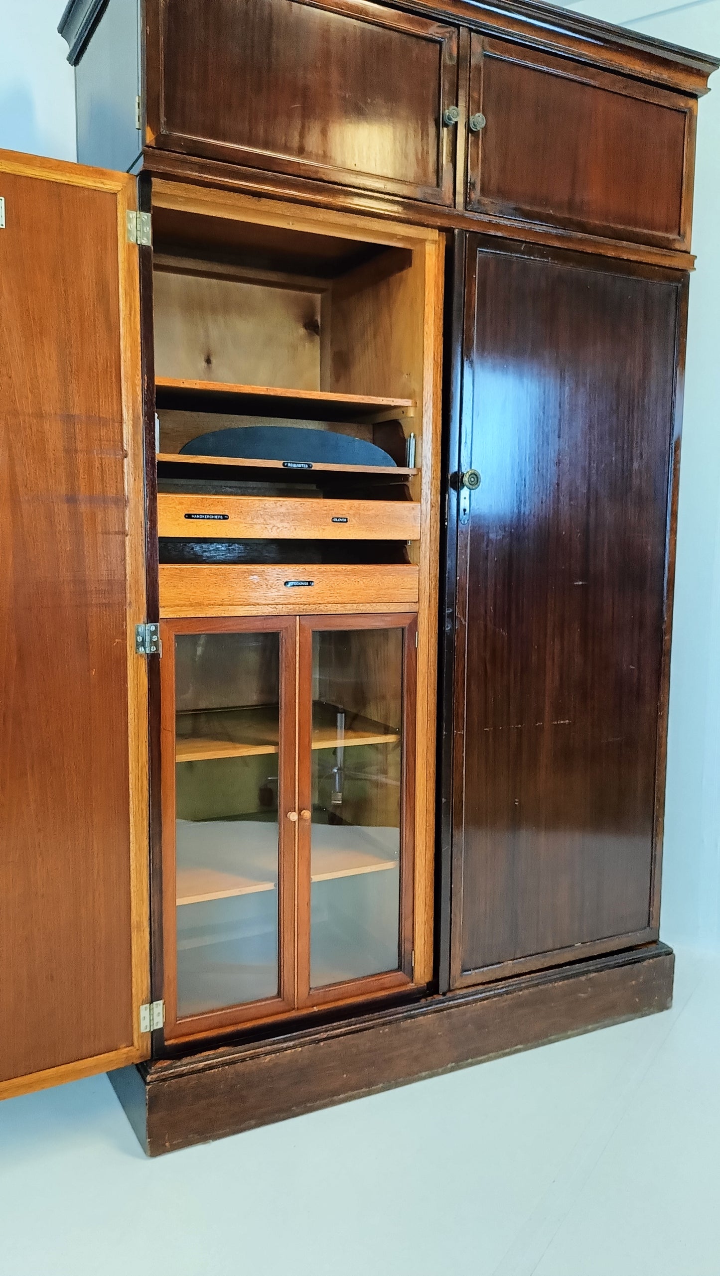 1920s, Mahogany and Oak Compactom Ltd Gentleman's Wardrobe (5)