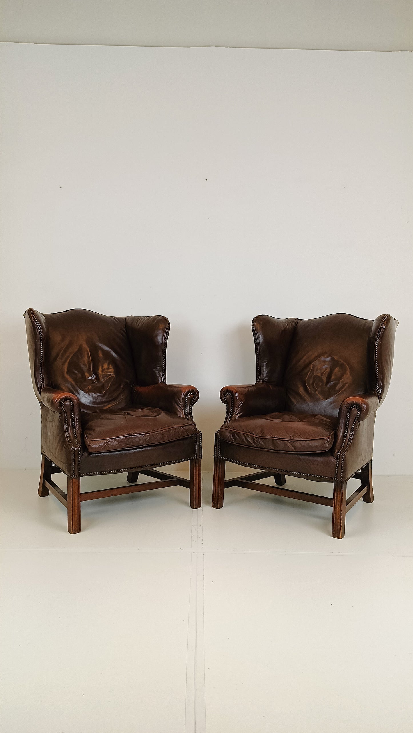 Set Of Bovine Leather Chairs