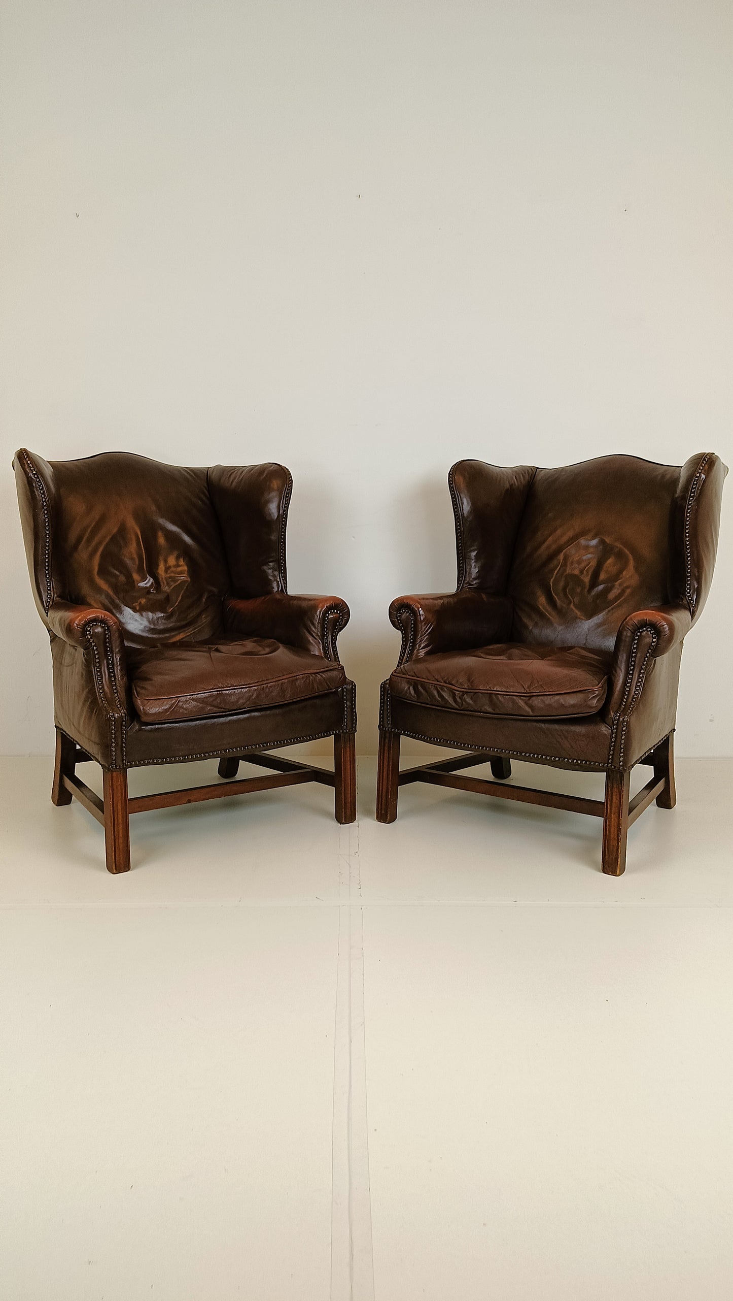 Set Of Bovine Leather Chairs