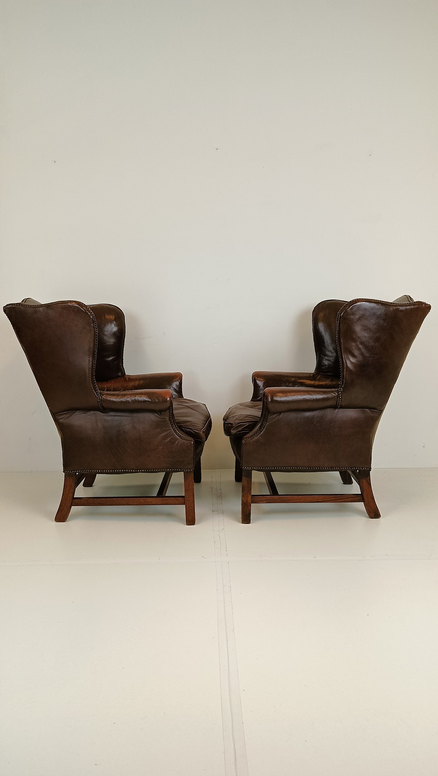 Set Of Bovine Leather Chairs