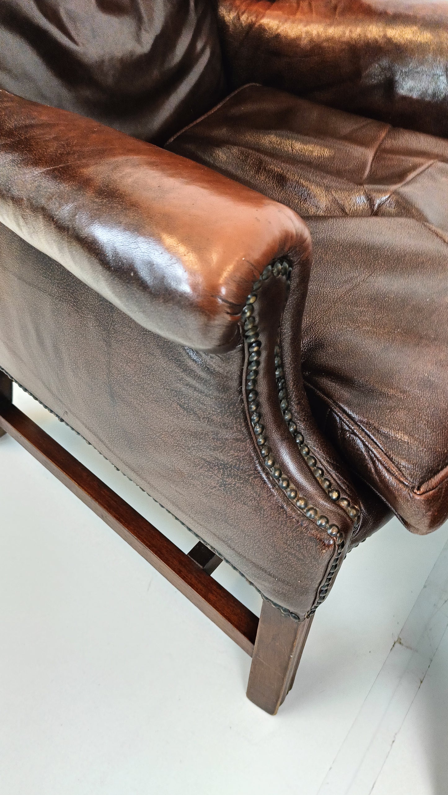 Set Of Bovine Leather Chairs