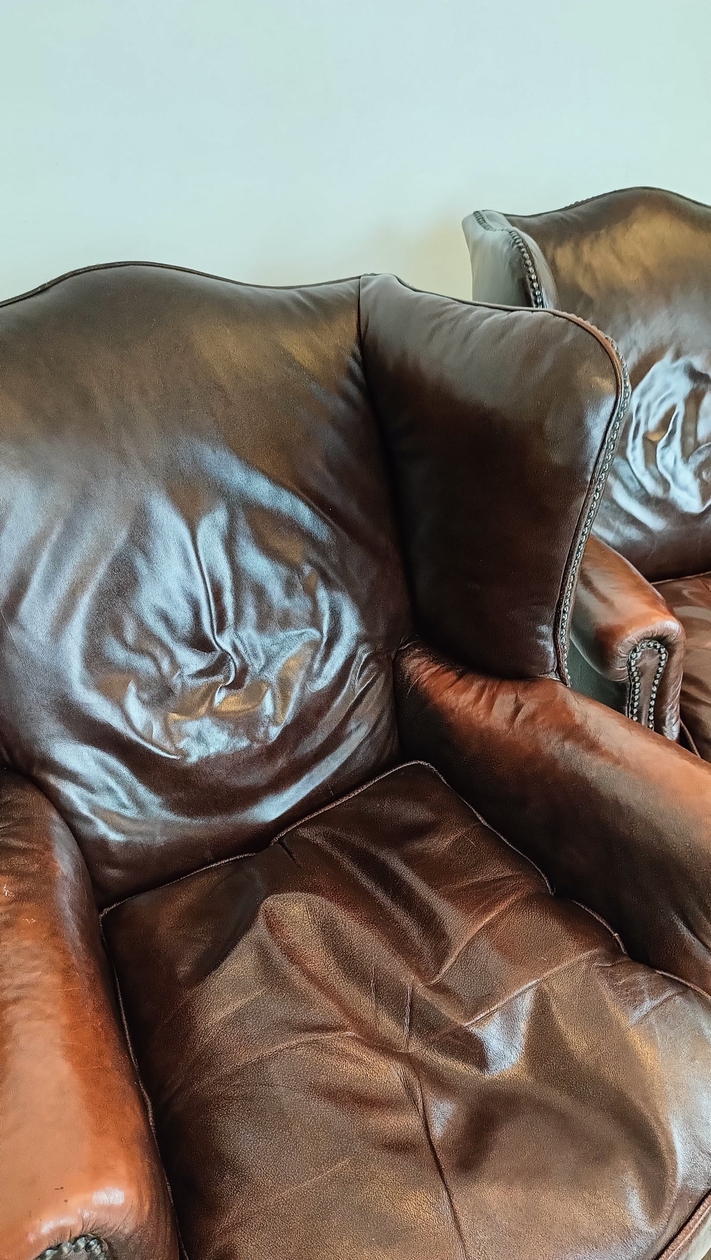 Set Of Bovine Leather Chairs