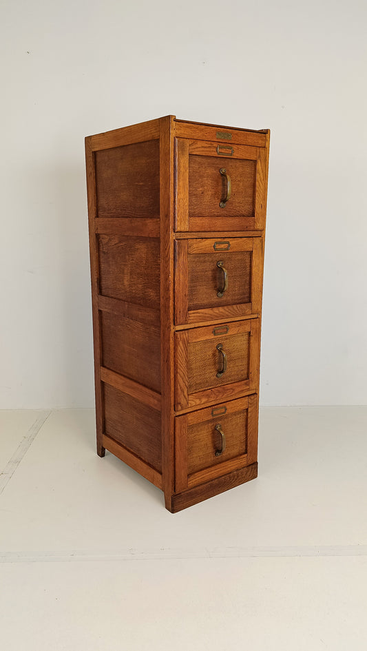 Exclusive Antique Filling Cabinet In Oak Wood Tiele & Schouten Leiden