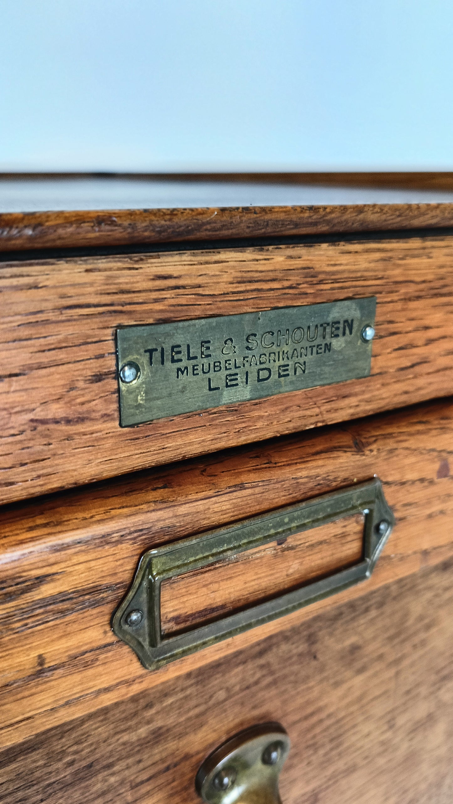 Exclusive Antique Filling Cabinet In Oak Wood Tiele & Schouten Leiden