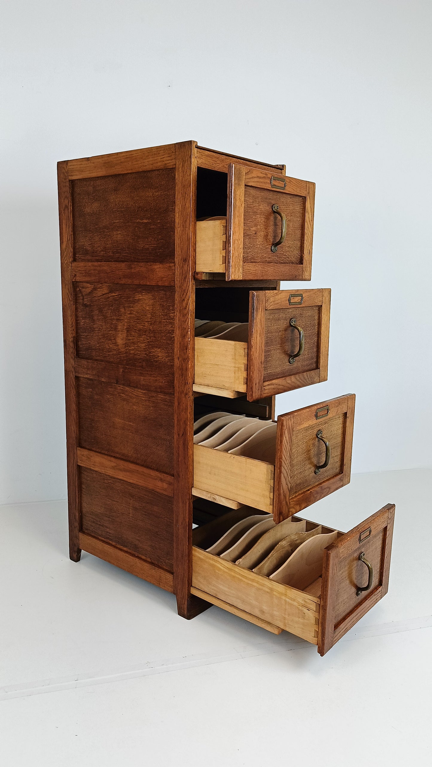Exclusive Antique Filling Cabinet In Oak Wood Tiele & Schouten Leiden
