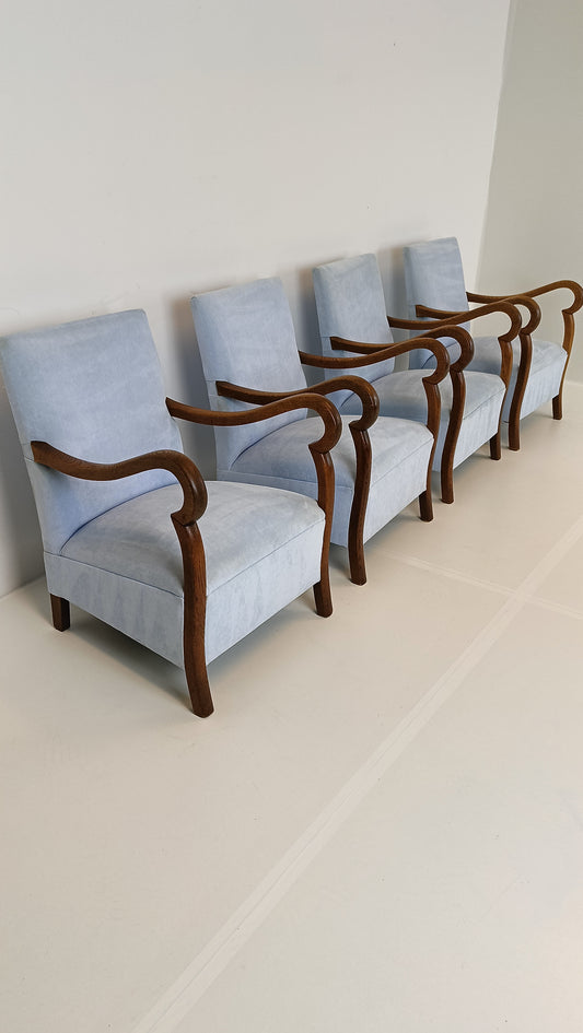 Beautiful Set Of TWO Pastel Blue Chairs