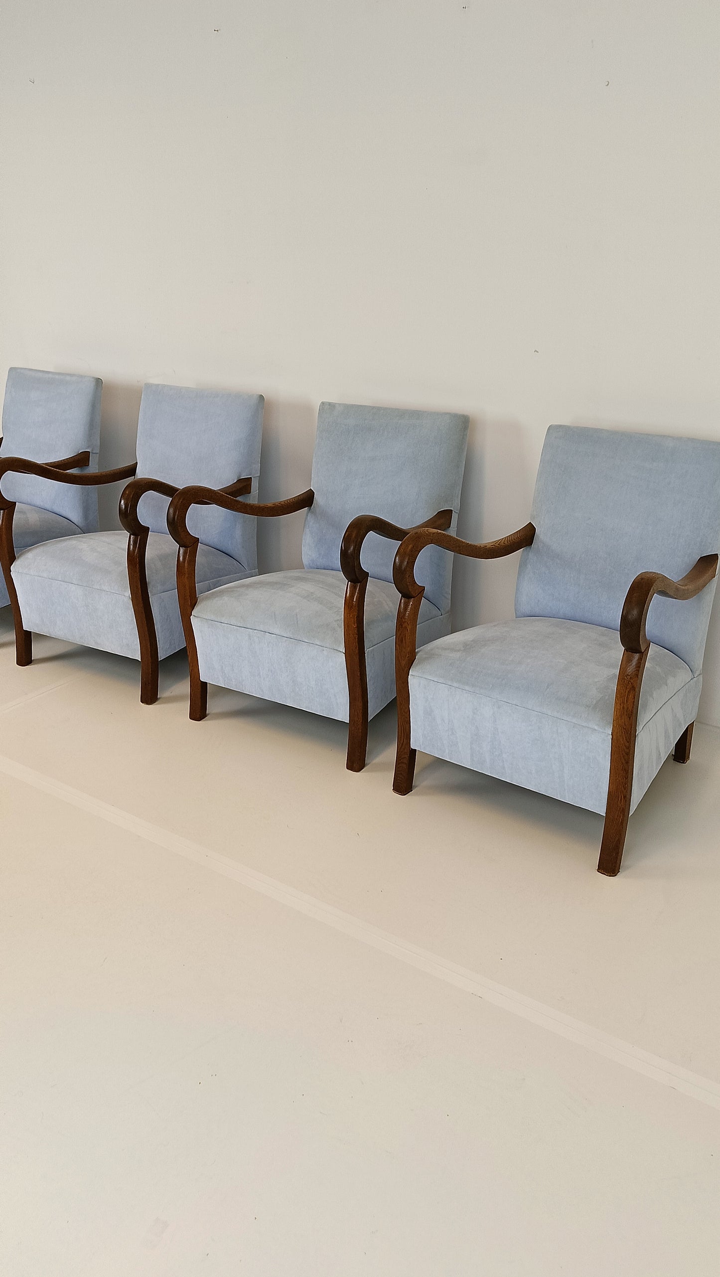 Beautiful Set Of TWO Pastel Blue Chairs