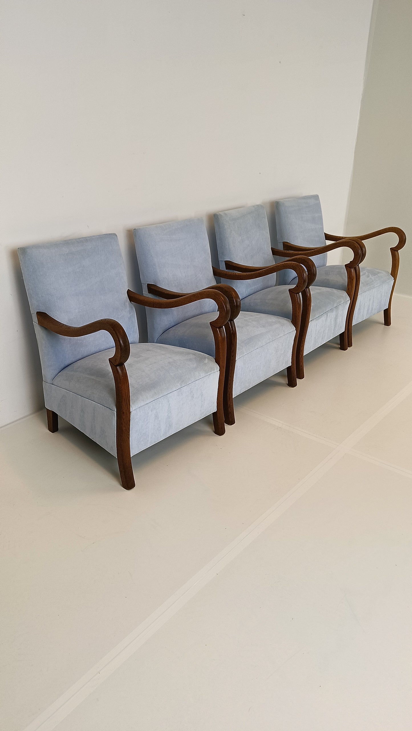 Beautiful Set Of TWO Pastel Blue Chairs