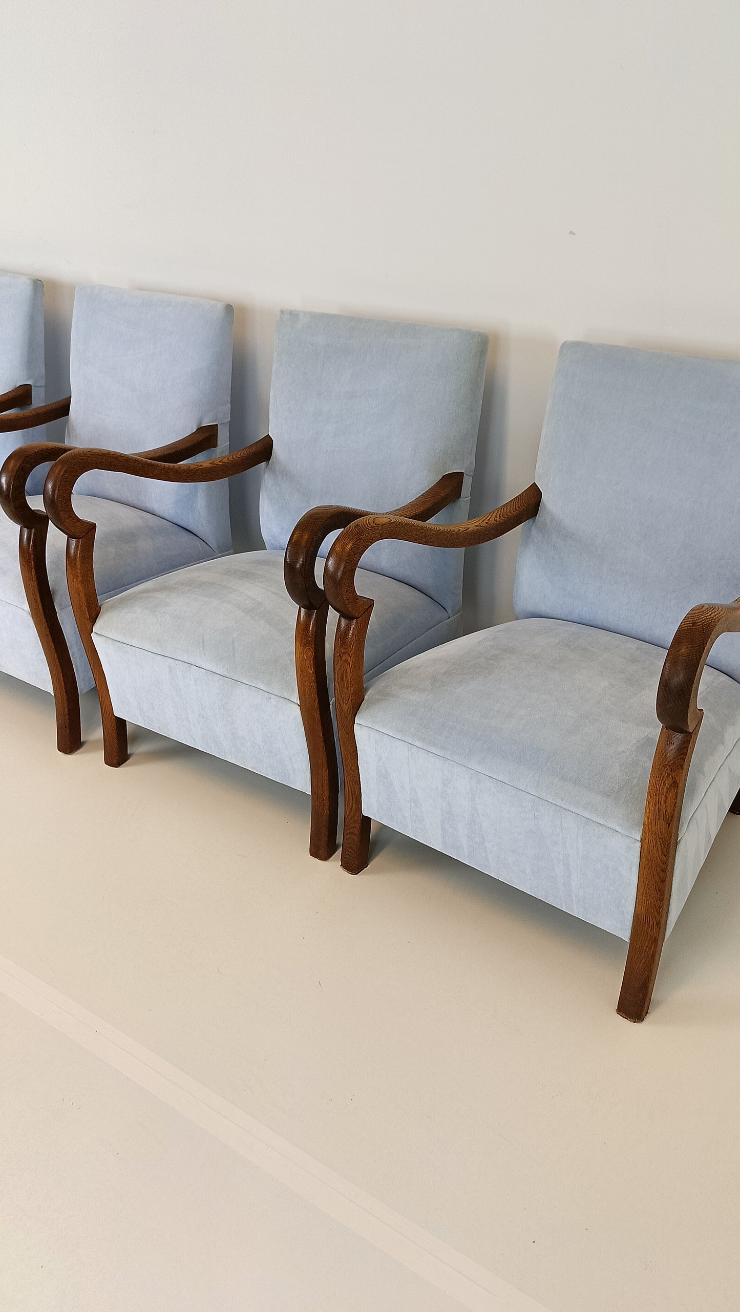 Beautiful Set Of TWO Pastel Blue Chairs