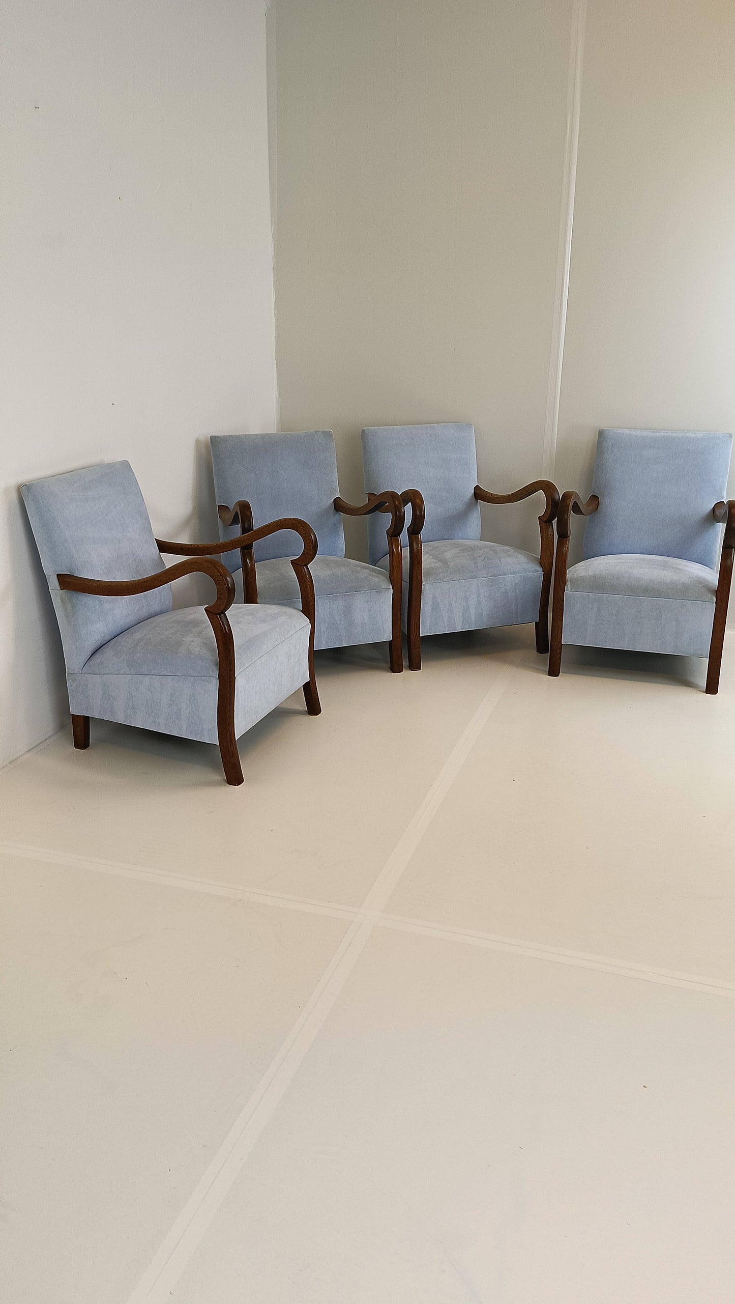 Beautiful Set Of TWO Pastel Blue Chairs