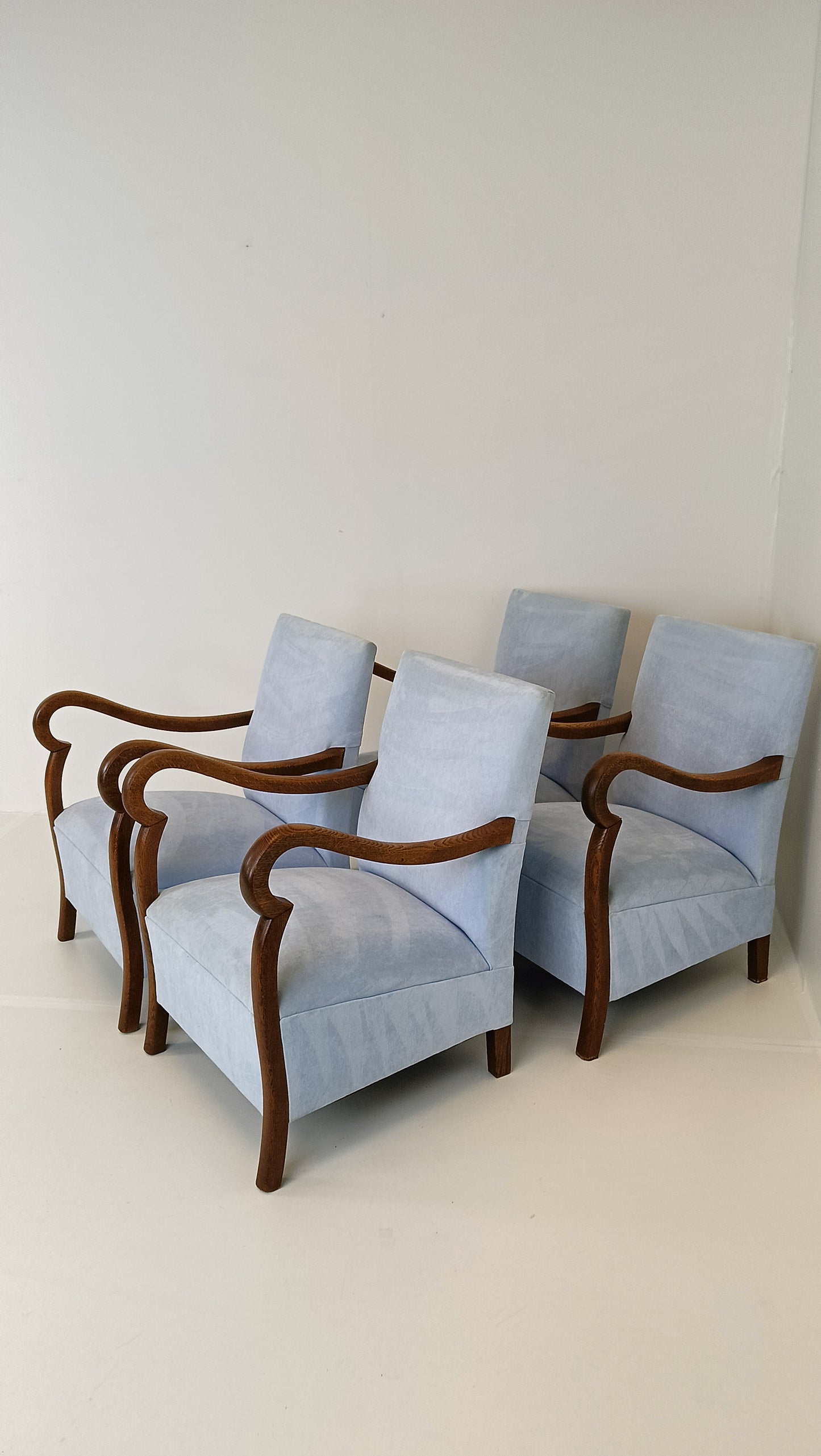 Beautiful Set Of TWO Pastel Blue Chairs