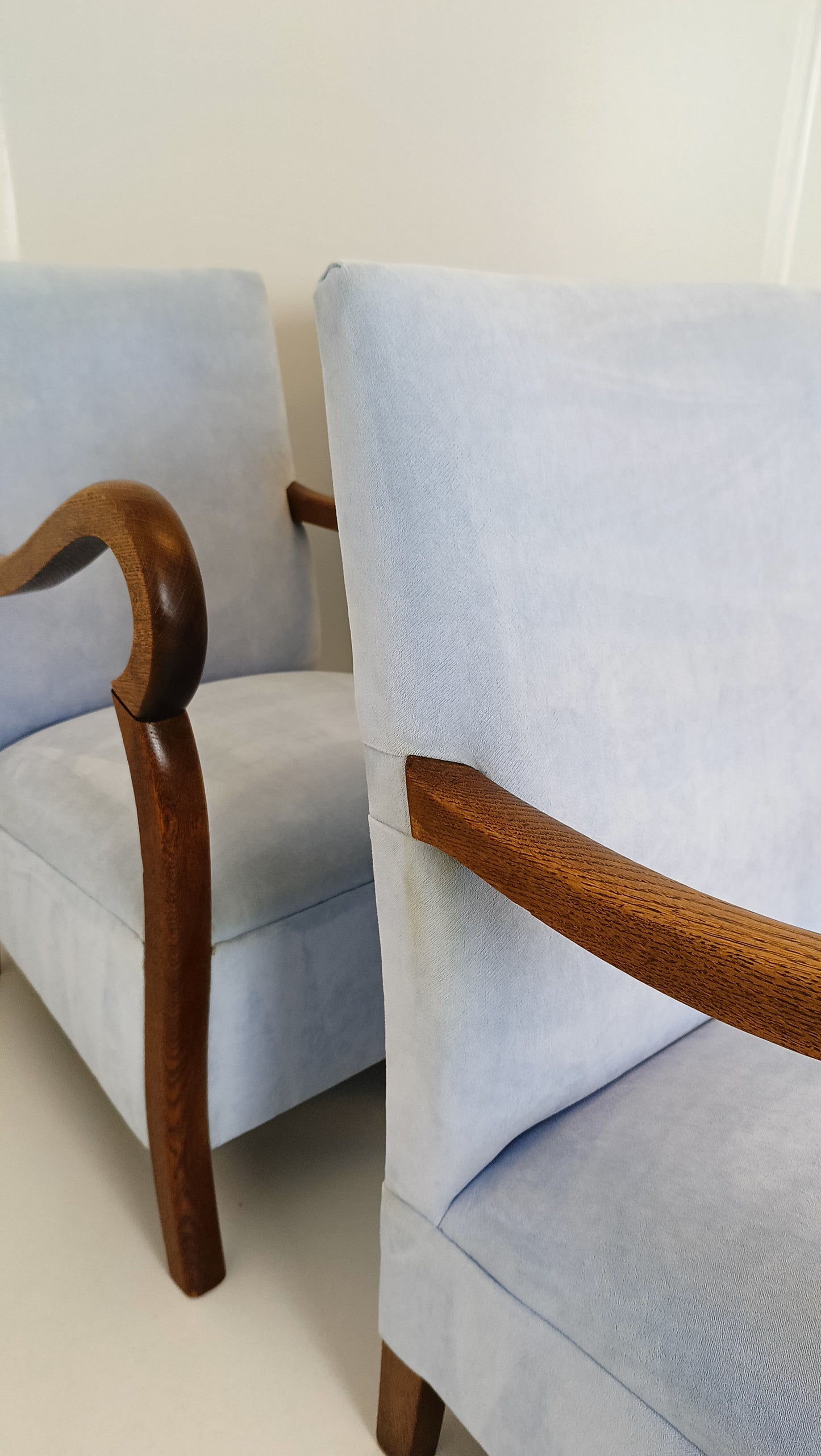 Beautiful Set Of TWO Pastel Blue Chairs