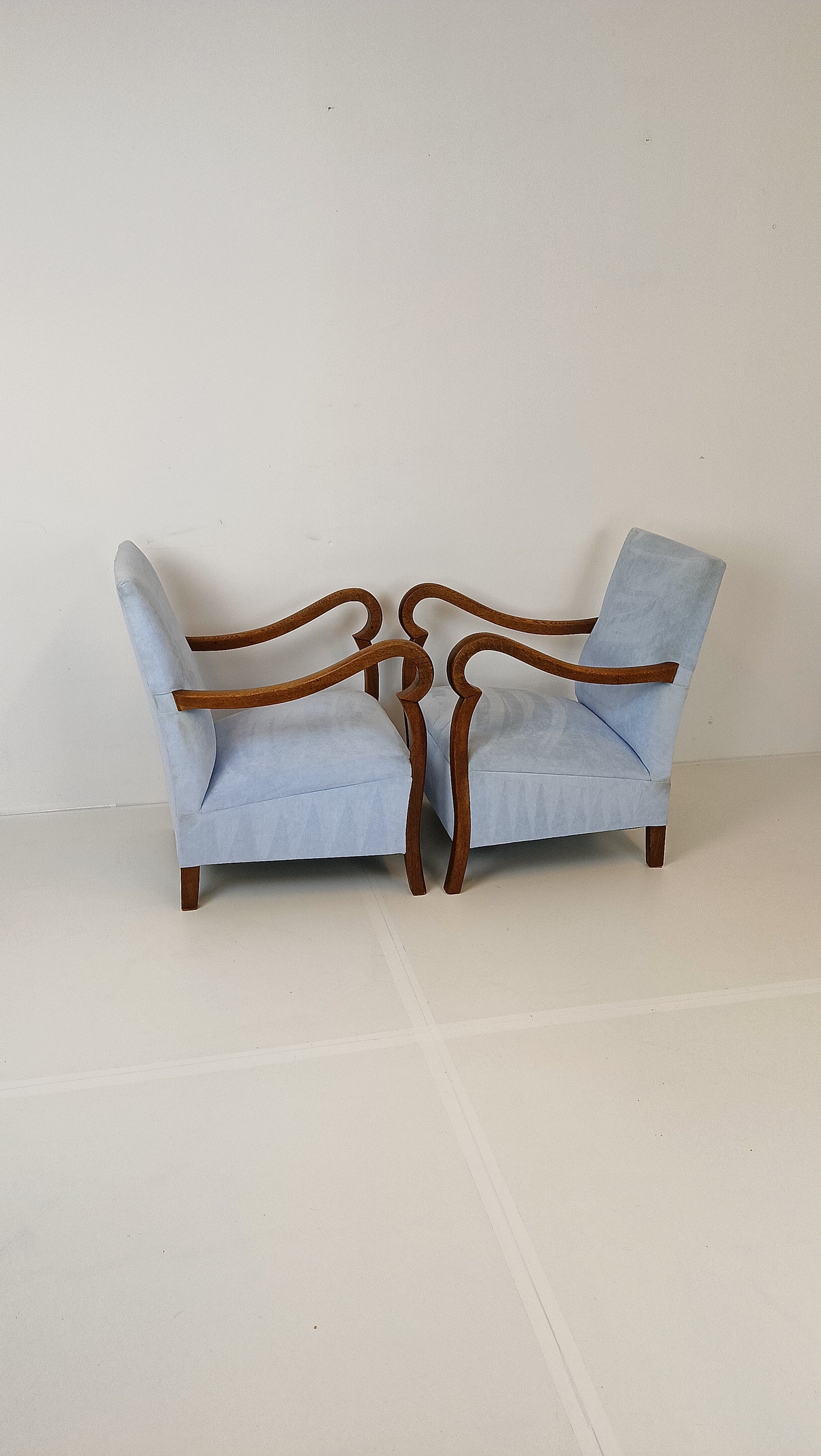 Beautiful Set Of TWO Pastel Blue Chairs